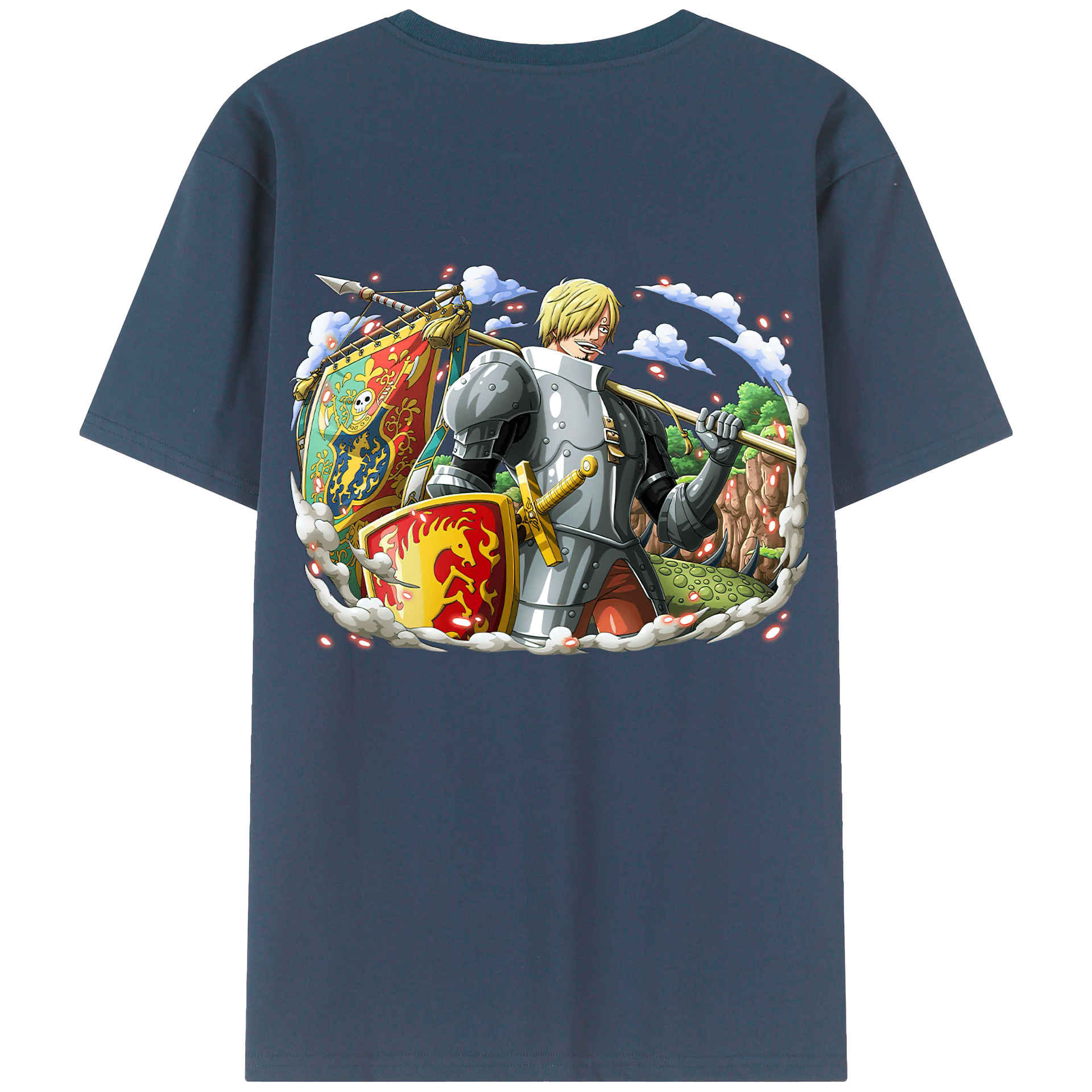 ワンピース サンジ ONE PIECE Sanji 綿100％半袖Tシャツ（背面プリント）