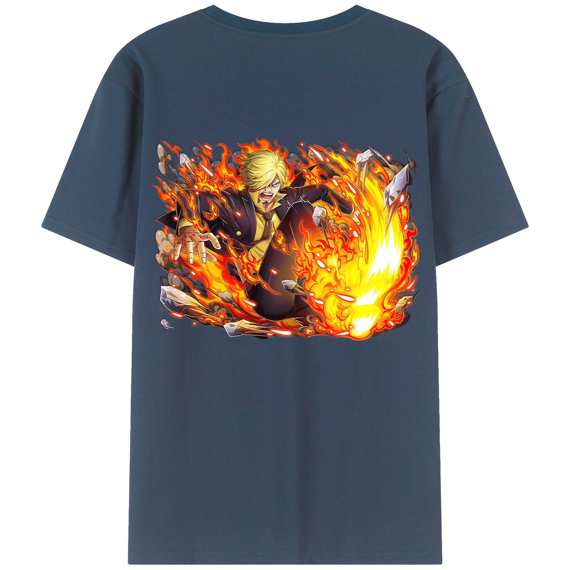 ワンピース サンジ ONE PIECE Sanji 綿100％半袖Tシャツ（背面プリント）