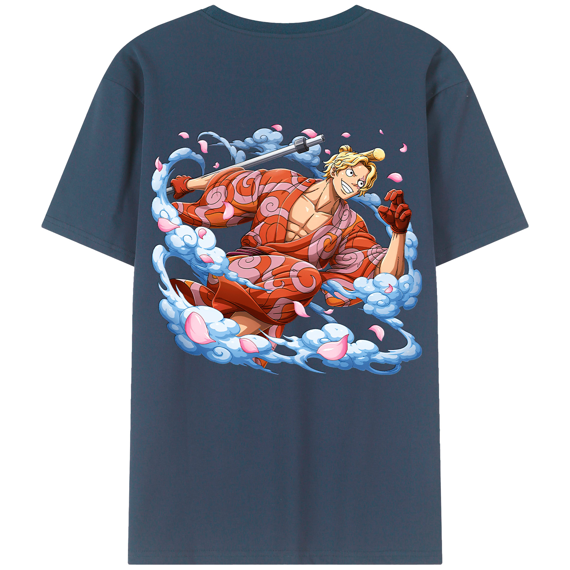 ワンピース サンジ ONE PIECE Sanji 綿100％半袖Tシャツ（背面プリント）