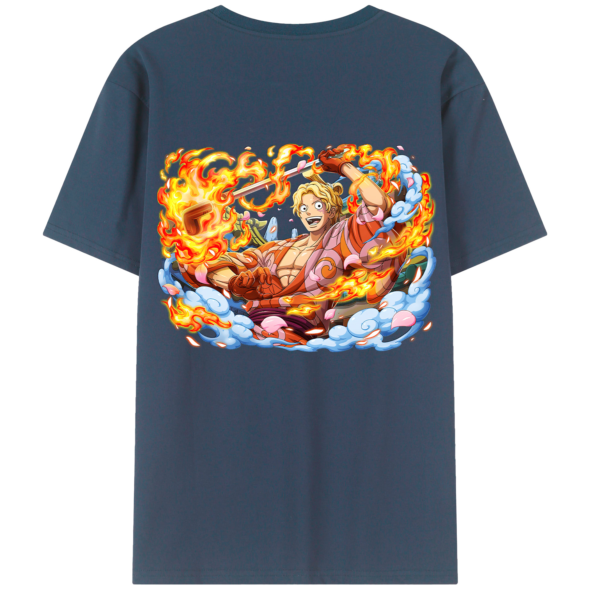 ワンピース サンジ ONE PIECE Sanji 綿100％半袖Tシャツ（背面プリント）