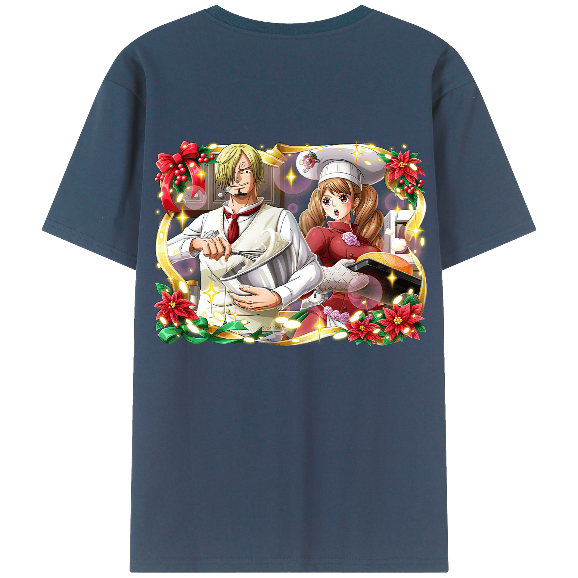 ワンピース サンジ ONE PIECE Sanji 綿100％半袖Tシャツ（背面プリント）