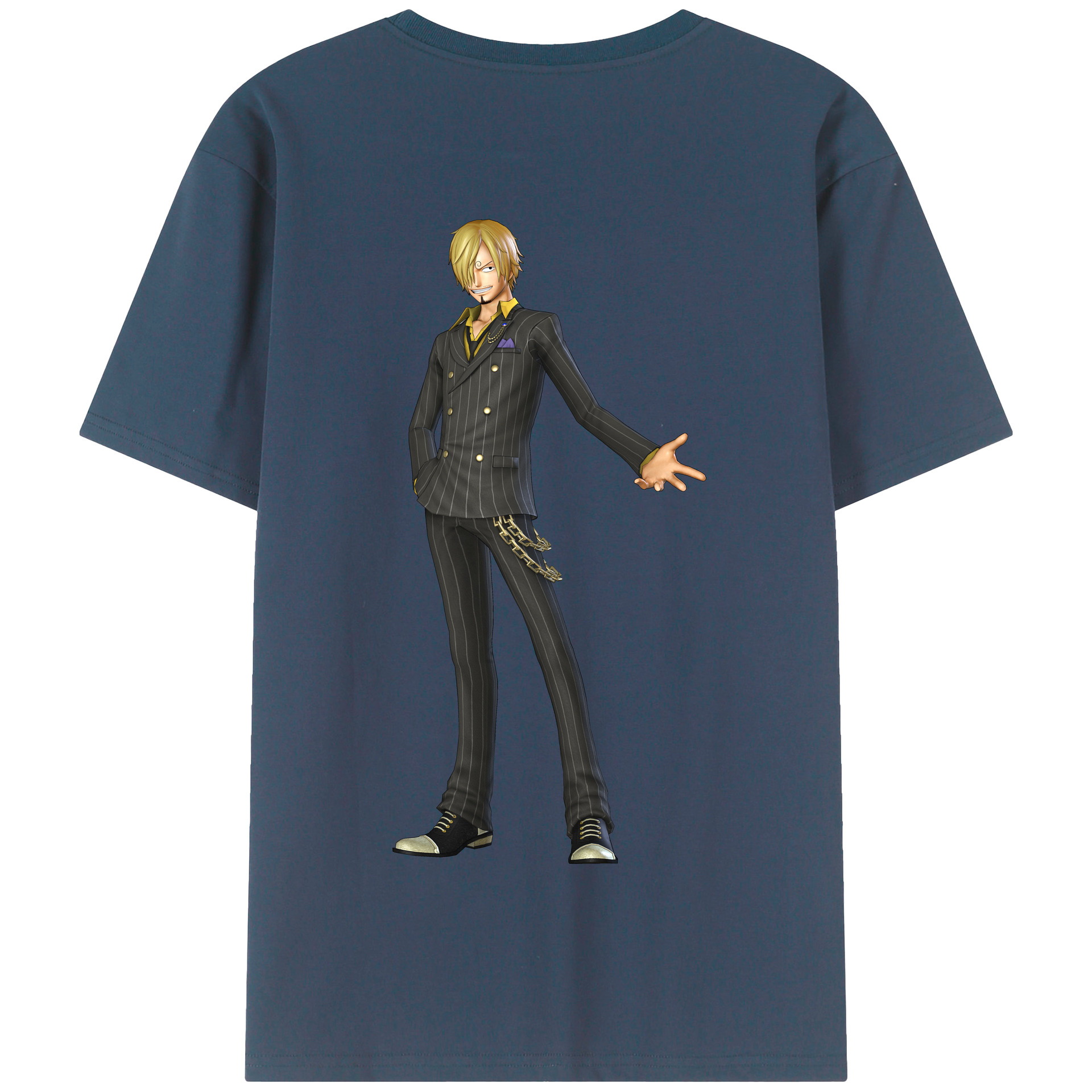 ワンピース サンジ ONE PIECE Sanji 綿100％半袖Tシャツ（背面プリント）