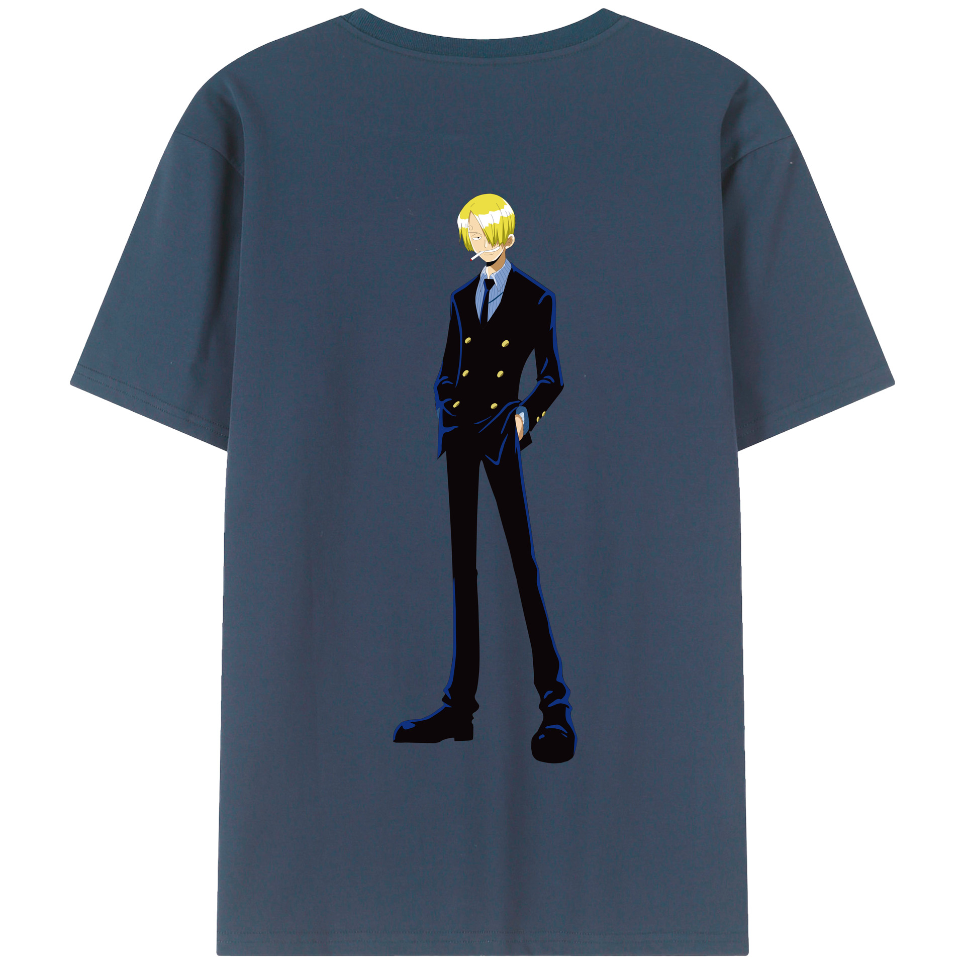 ワンピース サンジ ONE PIECE Sanji 綿100％半袖Tシャツ（背面プリント）
