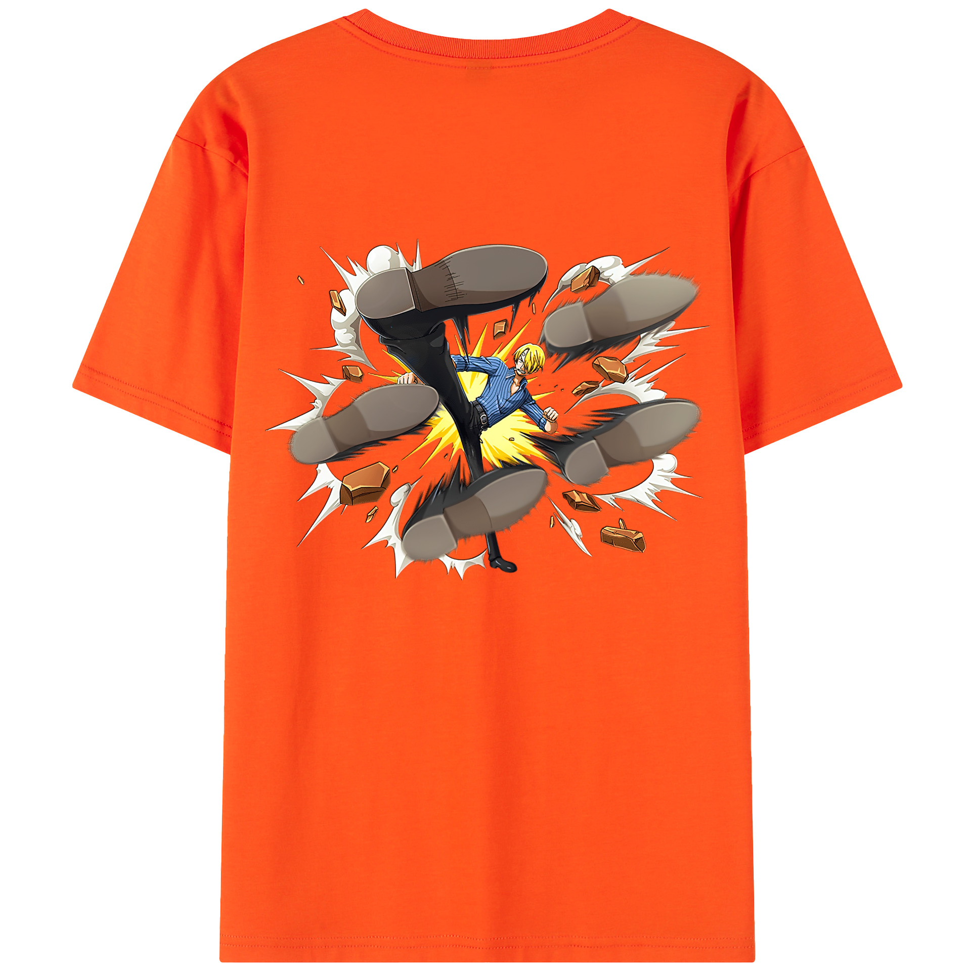 ワンピース サンジ ONE PIECE Sanji 綿100％半袖Tシャツ（背面プリント）