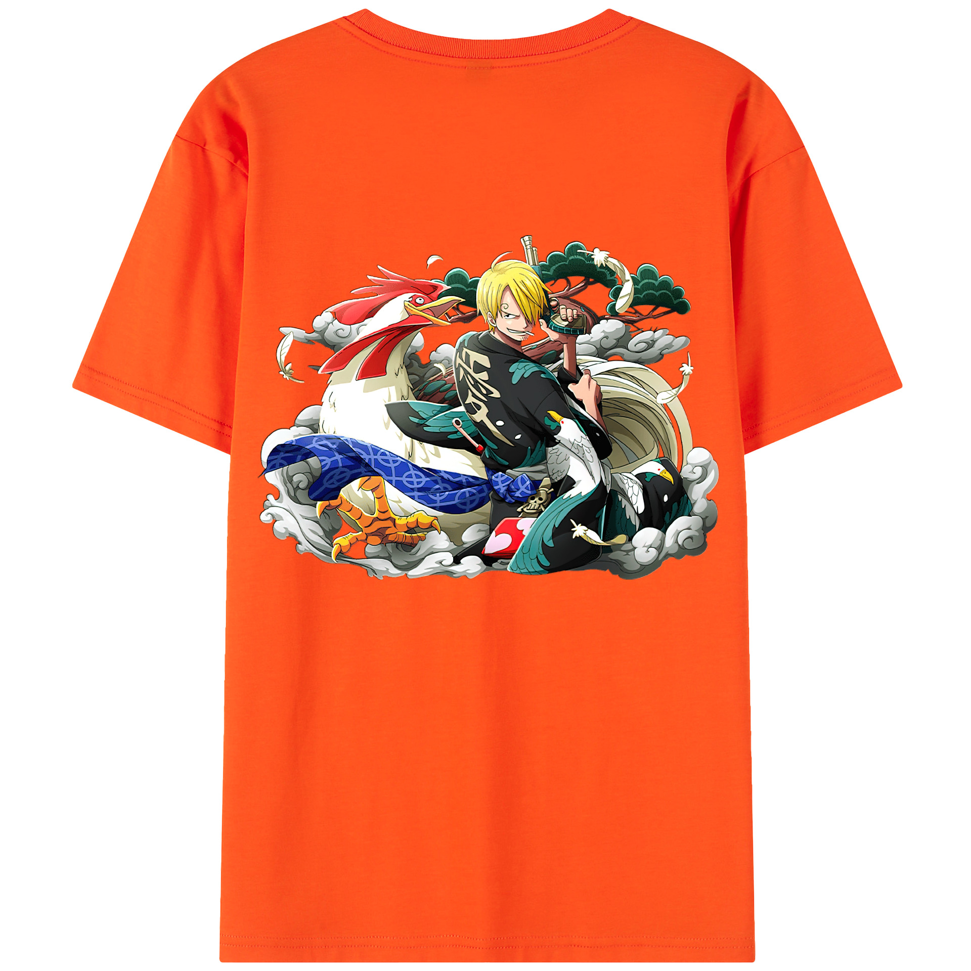 ワンピース サンジ ONE PIECE Sanji 綿100％半袖Tシャツ（背面プリント）