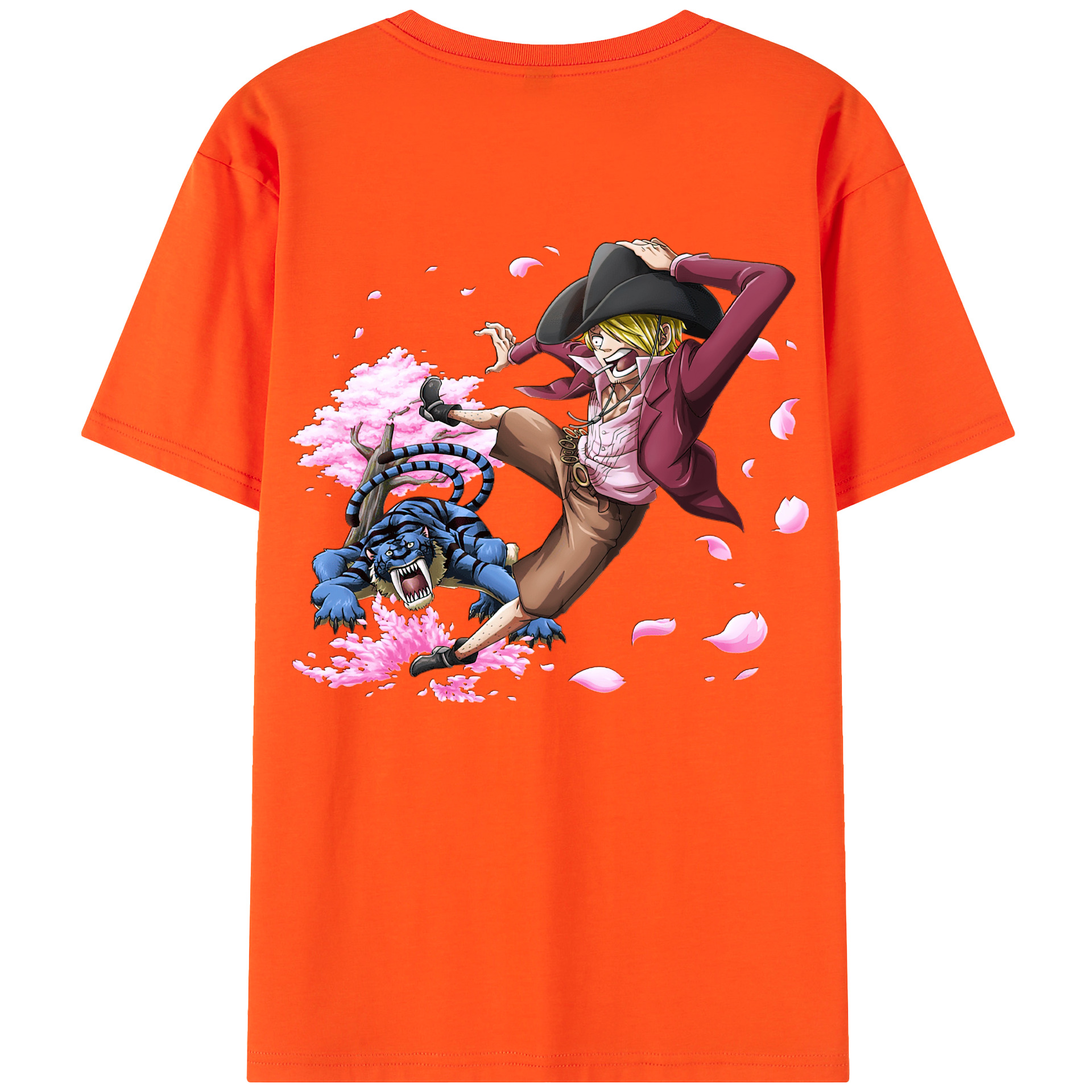 ワンピース サンジ ONE PIECE Sanji 綿100％半袖Tシャツ（背面プリント）