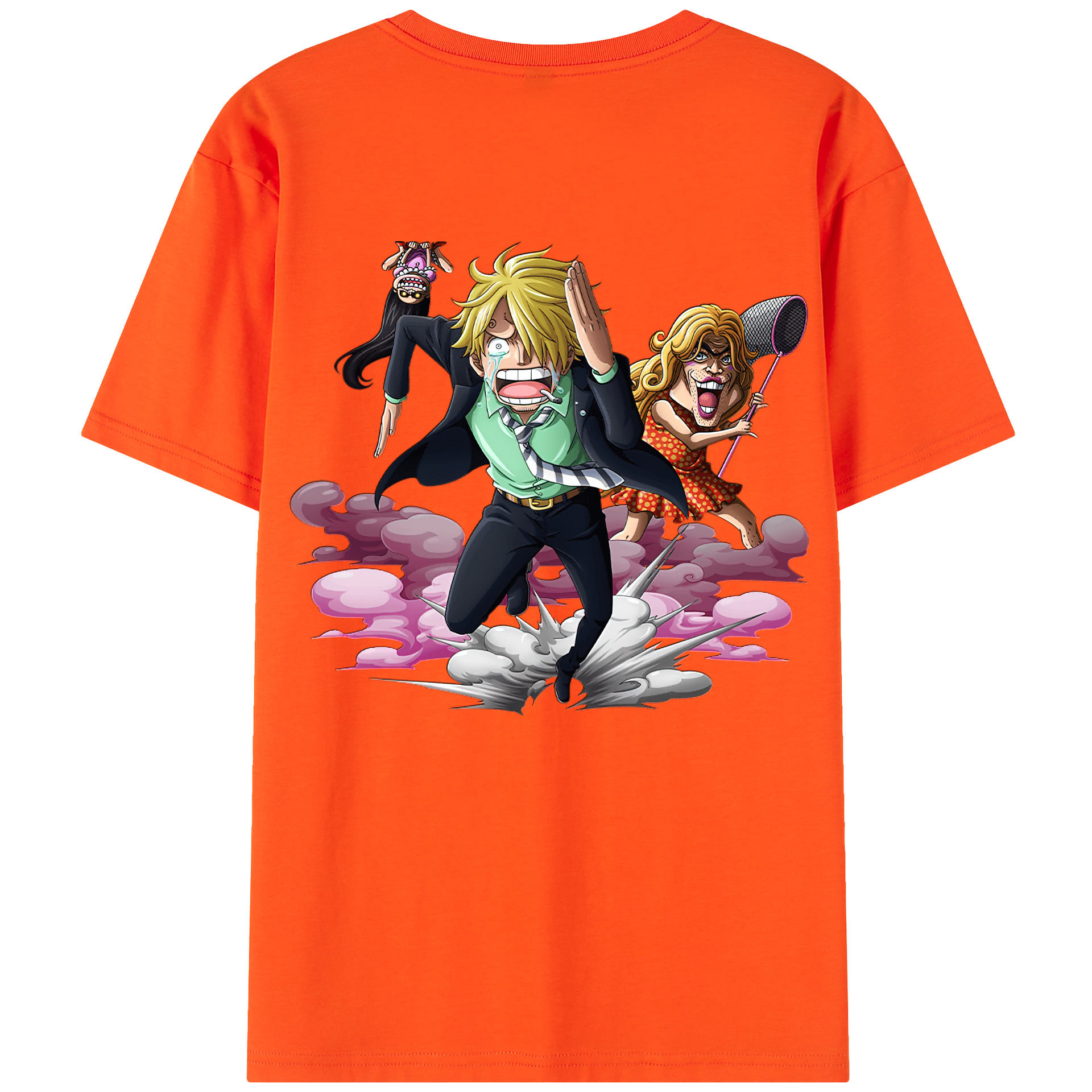 ワンピース サンジ ONE PIECE Sanji 綿100％半袖Tシャツ（背面プリント）