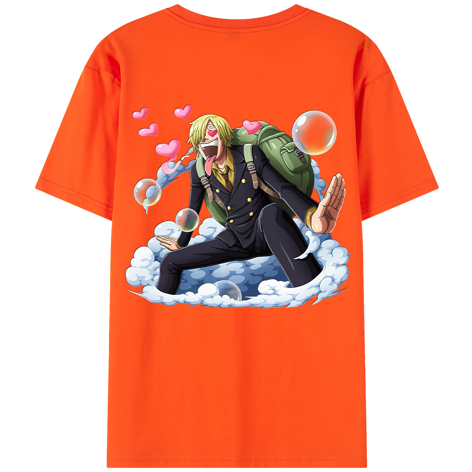 ワンピース サンジ ONE PIECE Sanji 綿100％半袖Tシャツ（背面プリント）