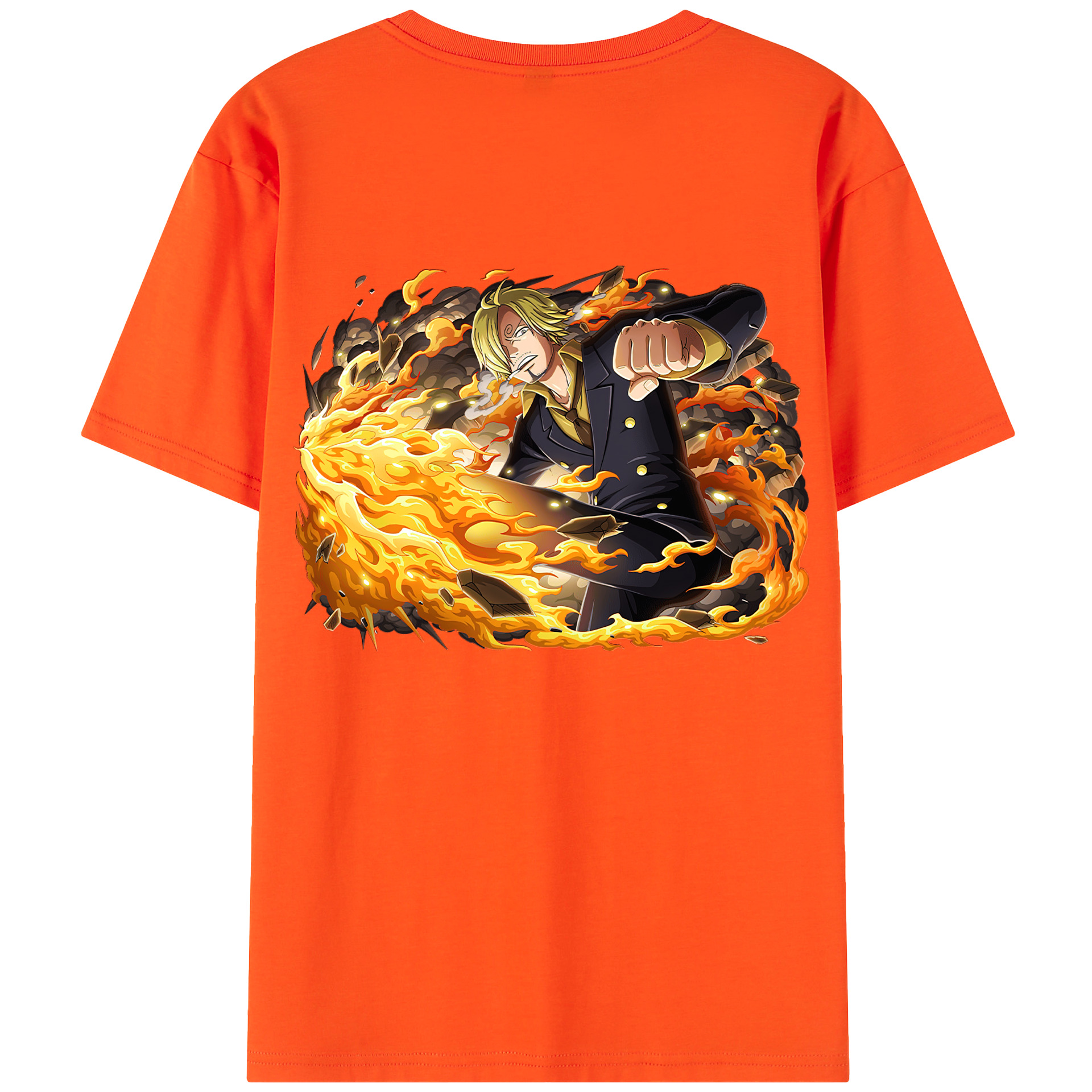 ワンピース サンジ ONE PIECE Sanji 綿100％半袖Tシャツ（背面プリント）