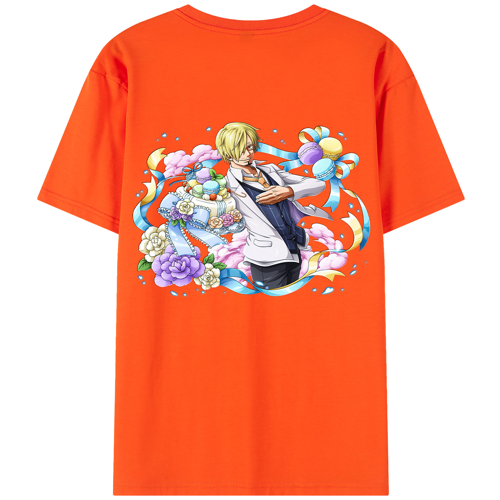 ワンピース サンジ ONE PIECE Sanji 綿100％半袖Tシャツ（背面プリント）