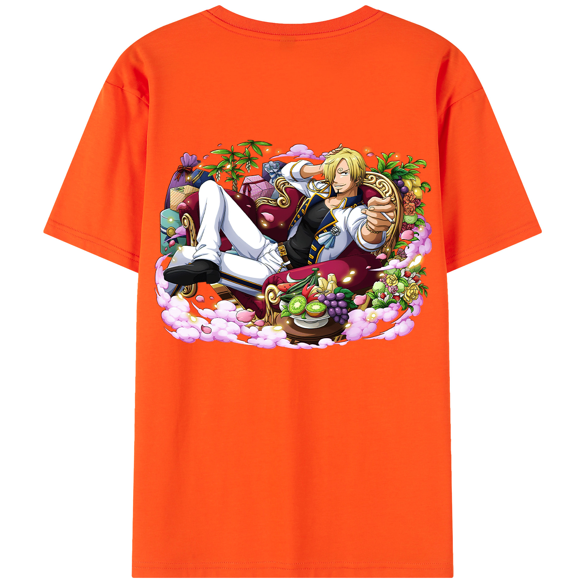 ワンピース サンジ ONE PIECE Sanji 綿100％半袖Tシャツ（背面プリント）