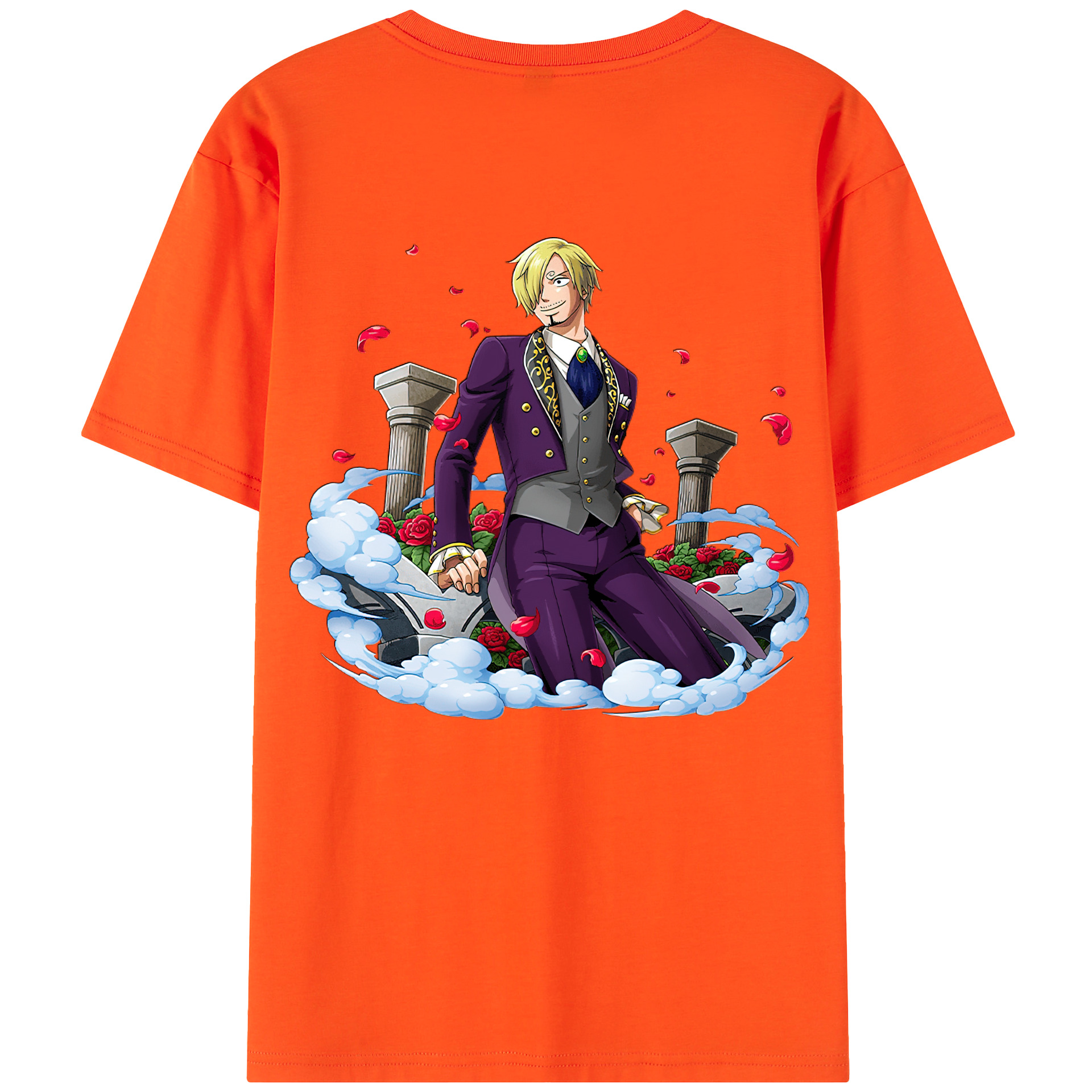 ワンピース サンジ ONE PIECE Sanji 綿100％半袖Tシャツ（背面プリント）