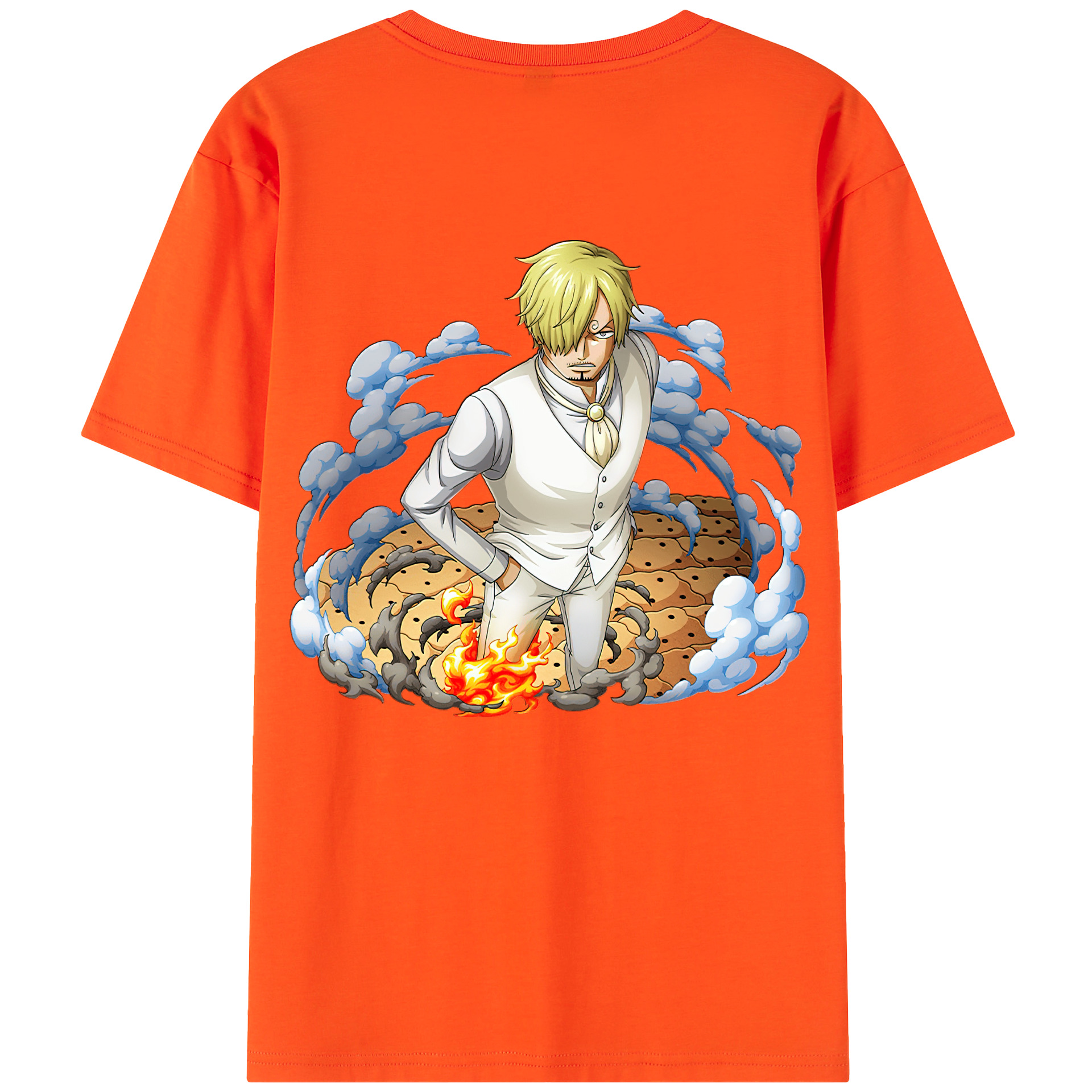 ワンピース サンジ ONE PIECE Sanji 綿100％半袖Tシャツ（背面プリント）