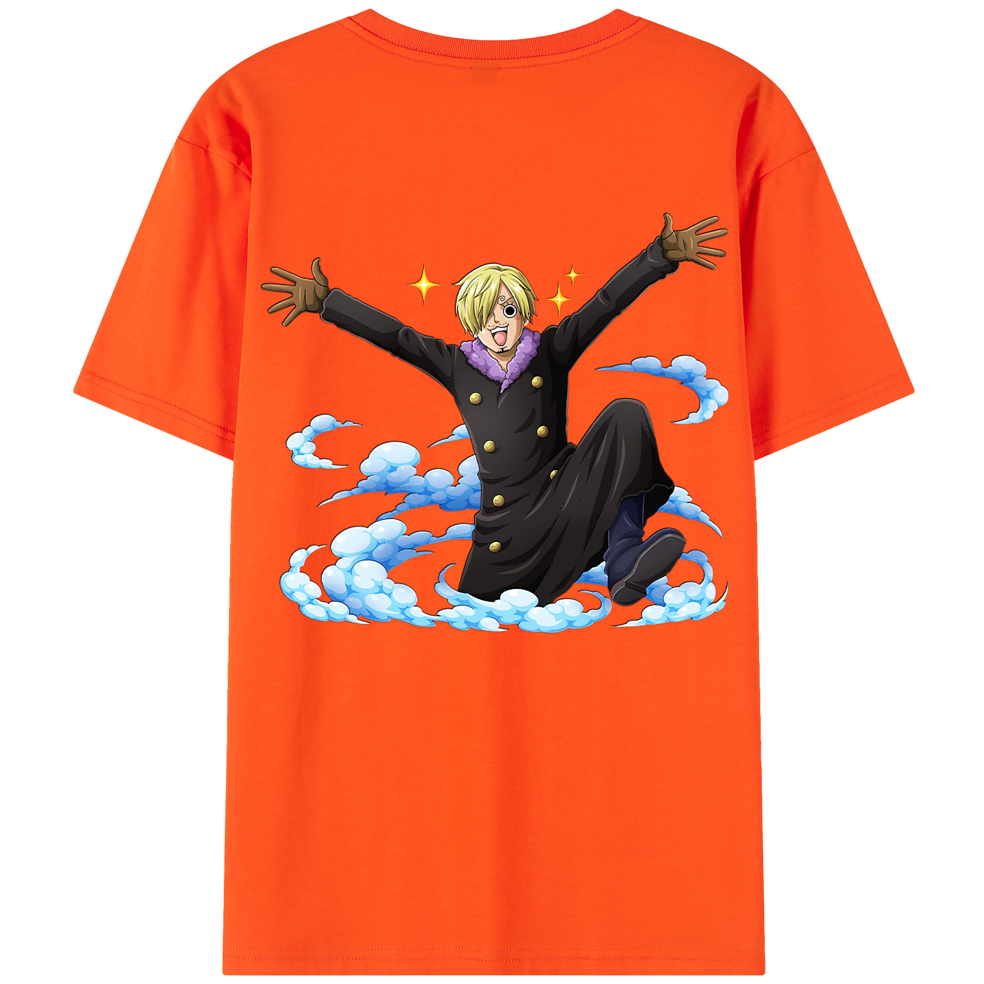 ワンピース サンジ ONE PIECE Sanji 綿100％半袖Tシャツ（背面プリント）