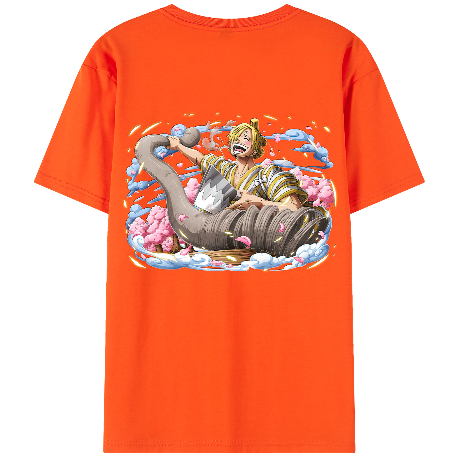 ワンピース サンジ ONE PIECE Sanji 綿100％半袖Tシャツ（背面プリント）