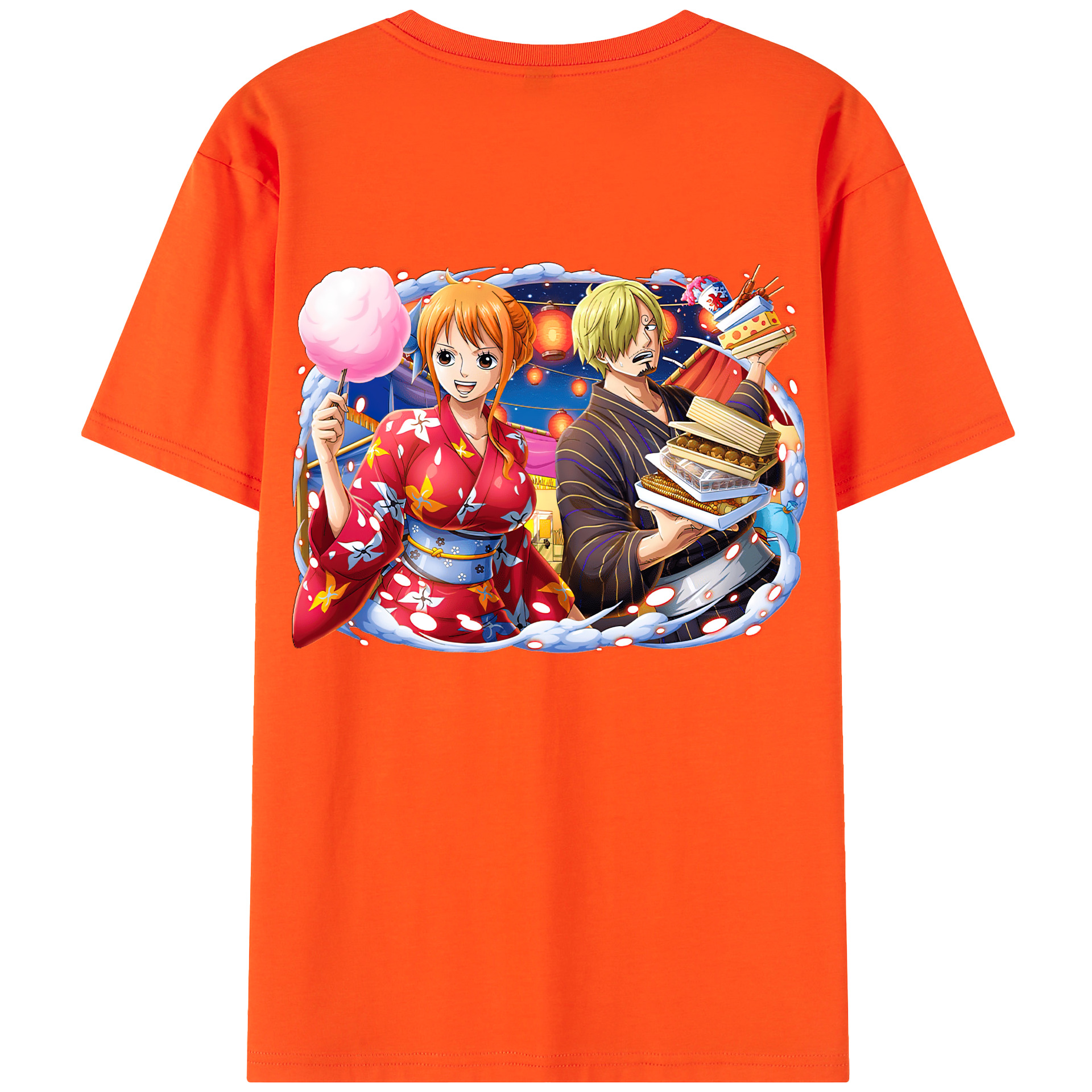 ワンピース サンジ ONE PIECE Sanji 綿100％半袖Tシャツ（背面プリント）