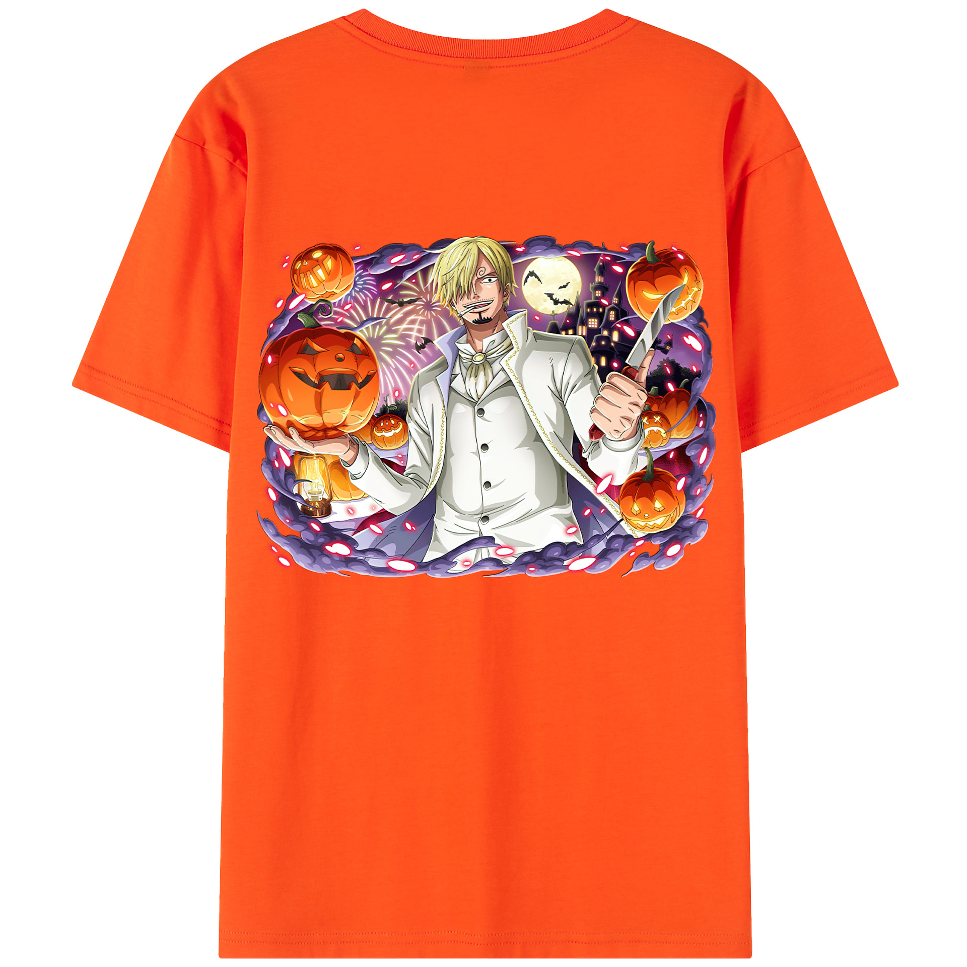 ワンピース サンジ ONE PIECE Sanji 綿100％半袖Tシャツ（背面プリント）
