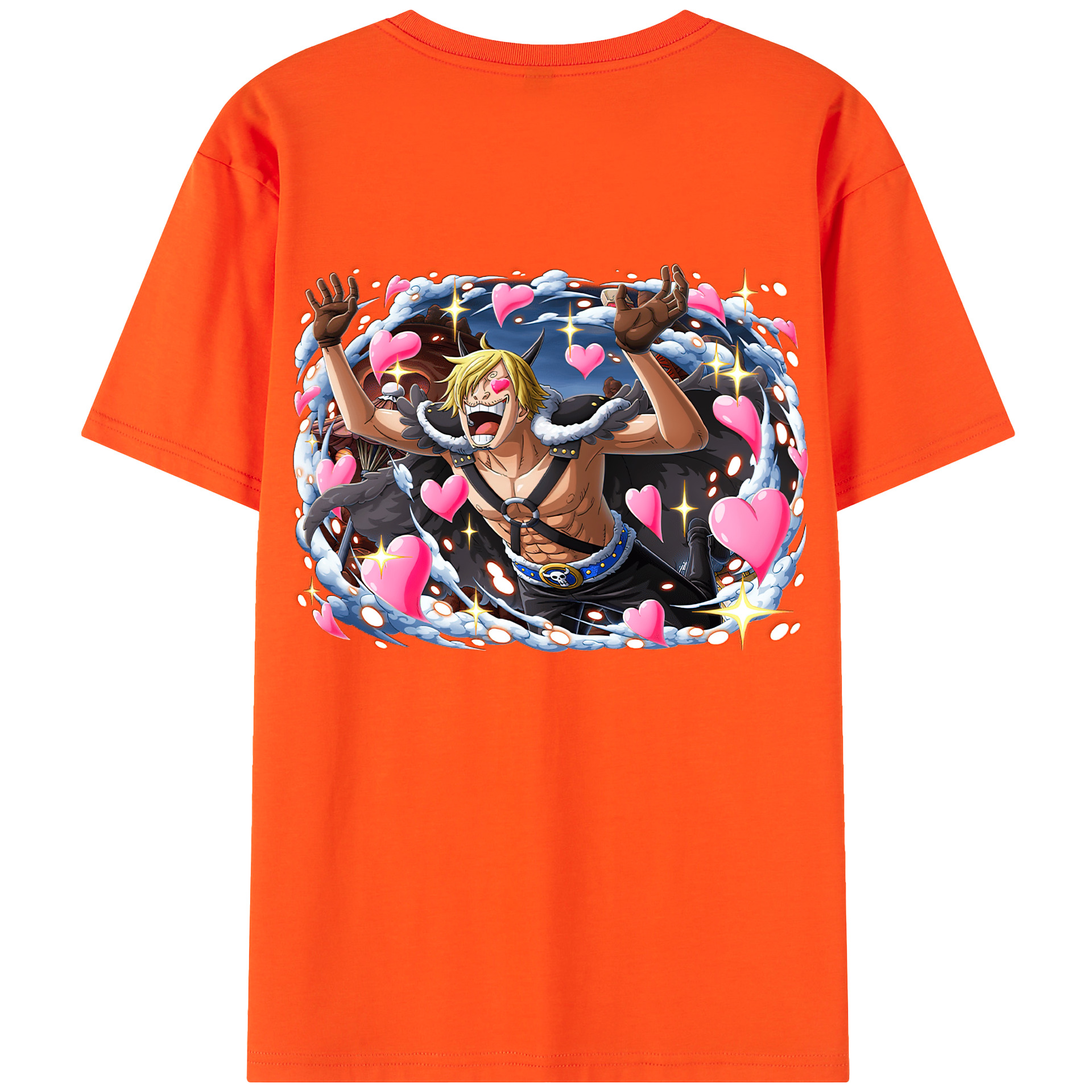 ワンピース サンジ ONE PIECE Sanji 綿100％半袖Tシャツ（背面プリント）