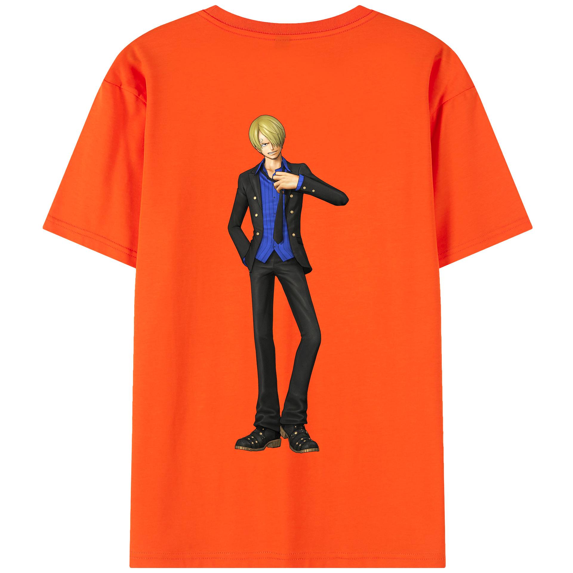 ワンピース サンジ ONE PIECE Sanji 綿100％半袖Tシャツ（背面プリント）