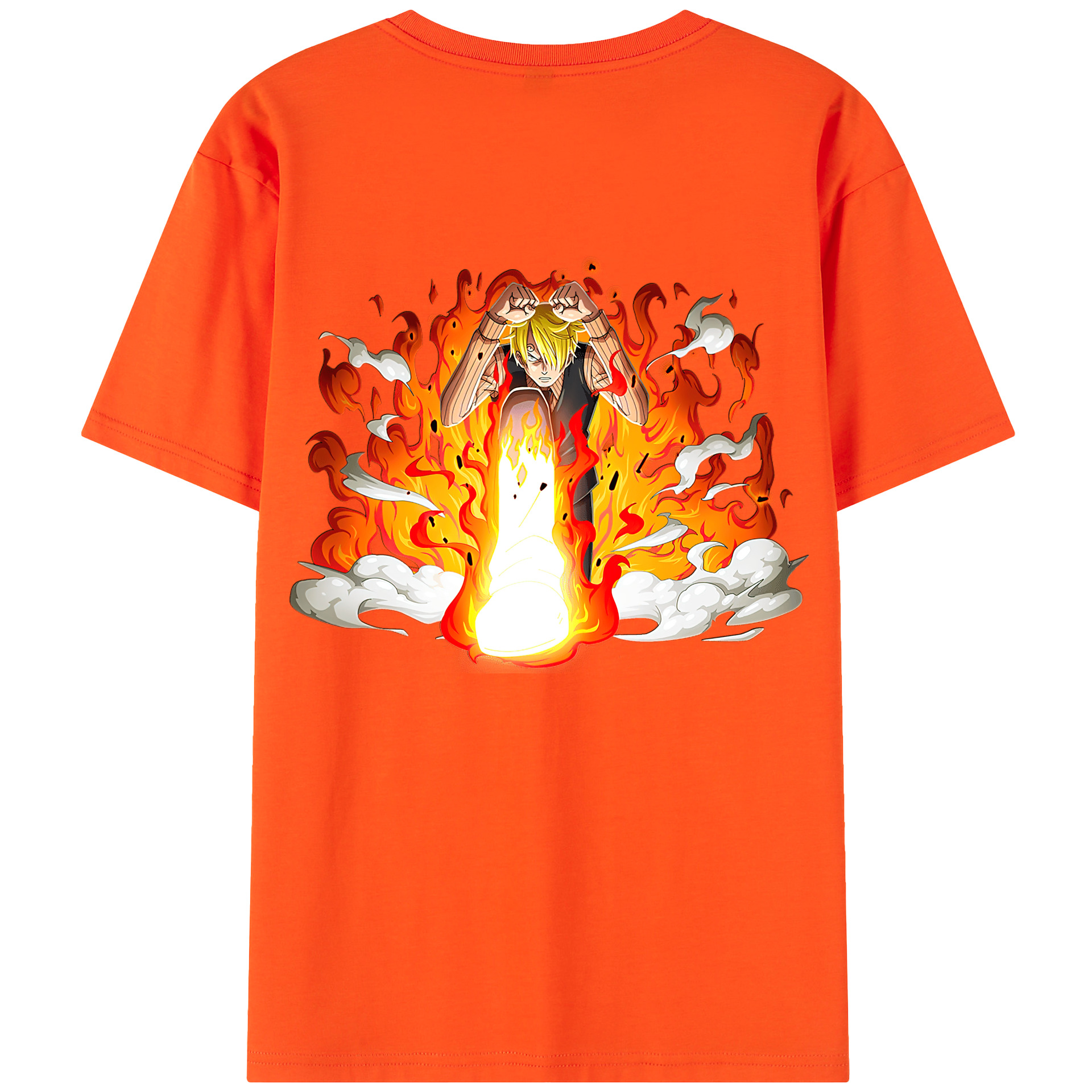ワンピース サンジ ONE PIECE Sanji 綿100％半袖Tシャツ（背面プリント）