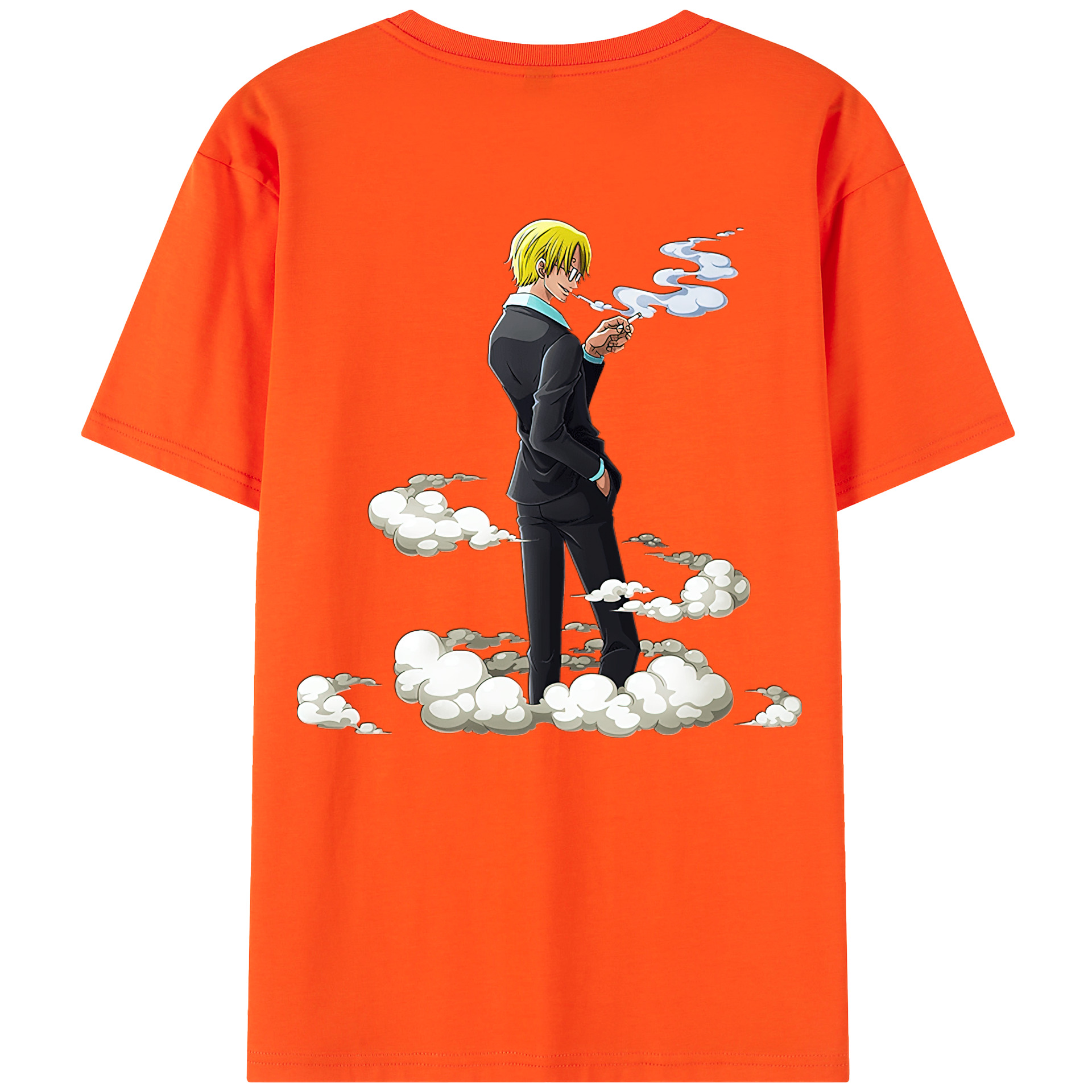 ワンピース サンジ ONE PIECE Sanji 綿100％半袖Tシャツ（背面プリント）