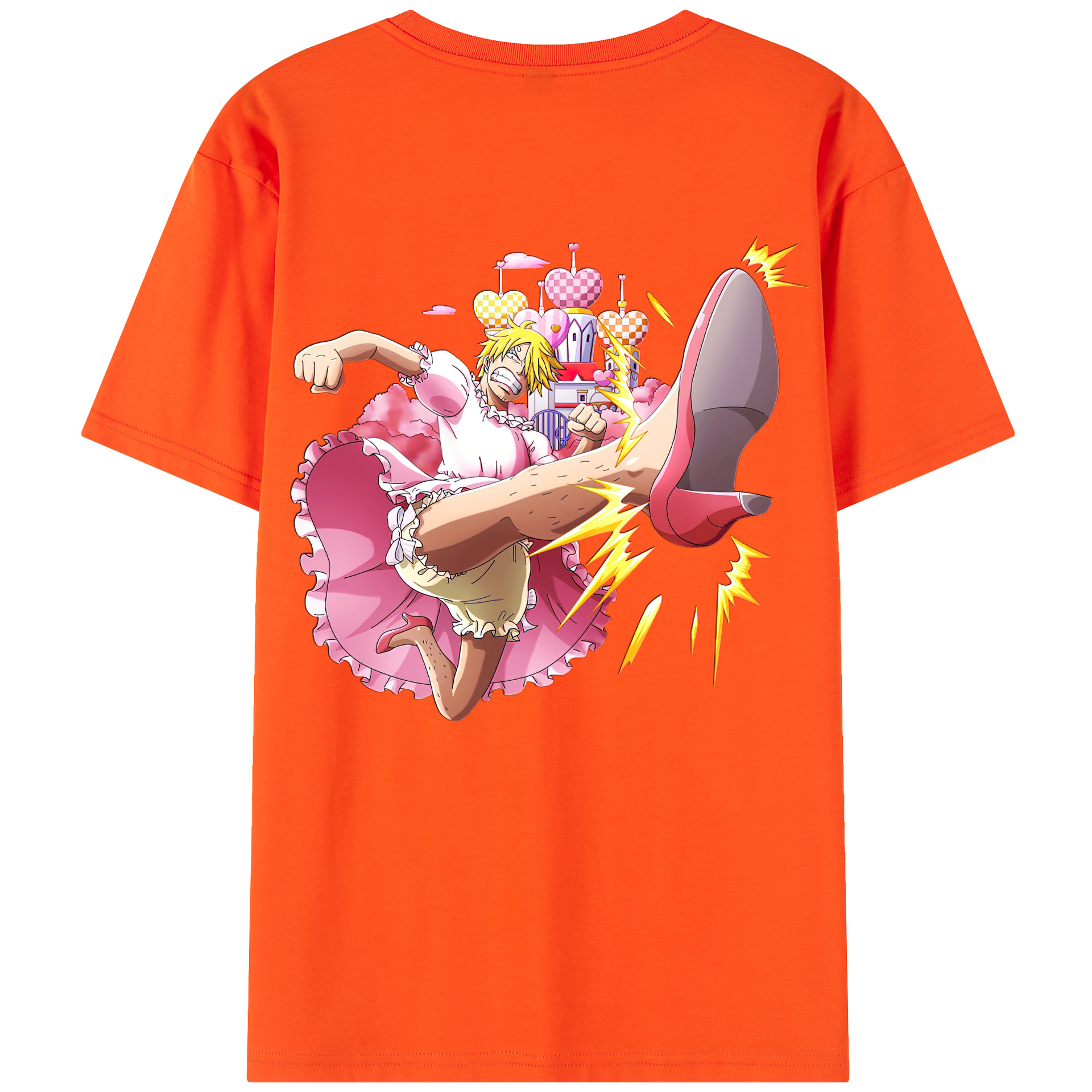 ワンピース サンジ ONE PIECE Sanji 綿100％半袖Tシャツ（背面プリント）