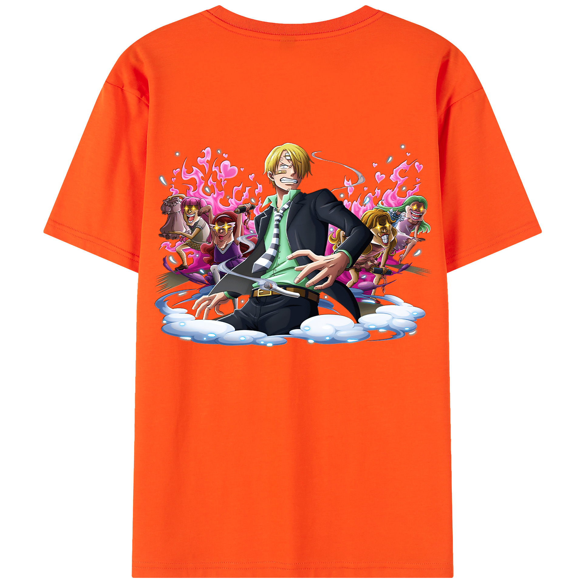 ワンピース サンジ ONE PIECE Sanji 綿100％半袖Tシャツ（背面プリント）