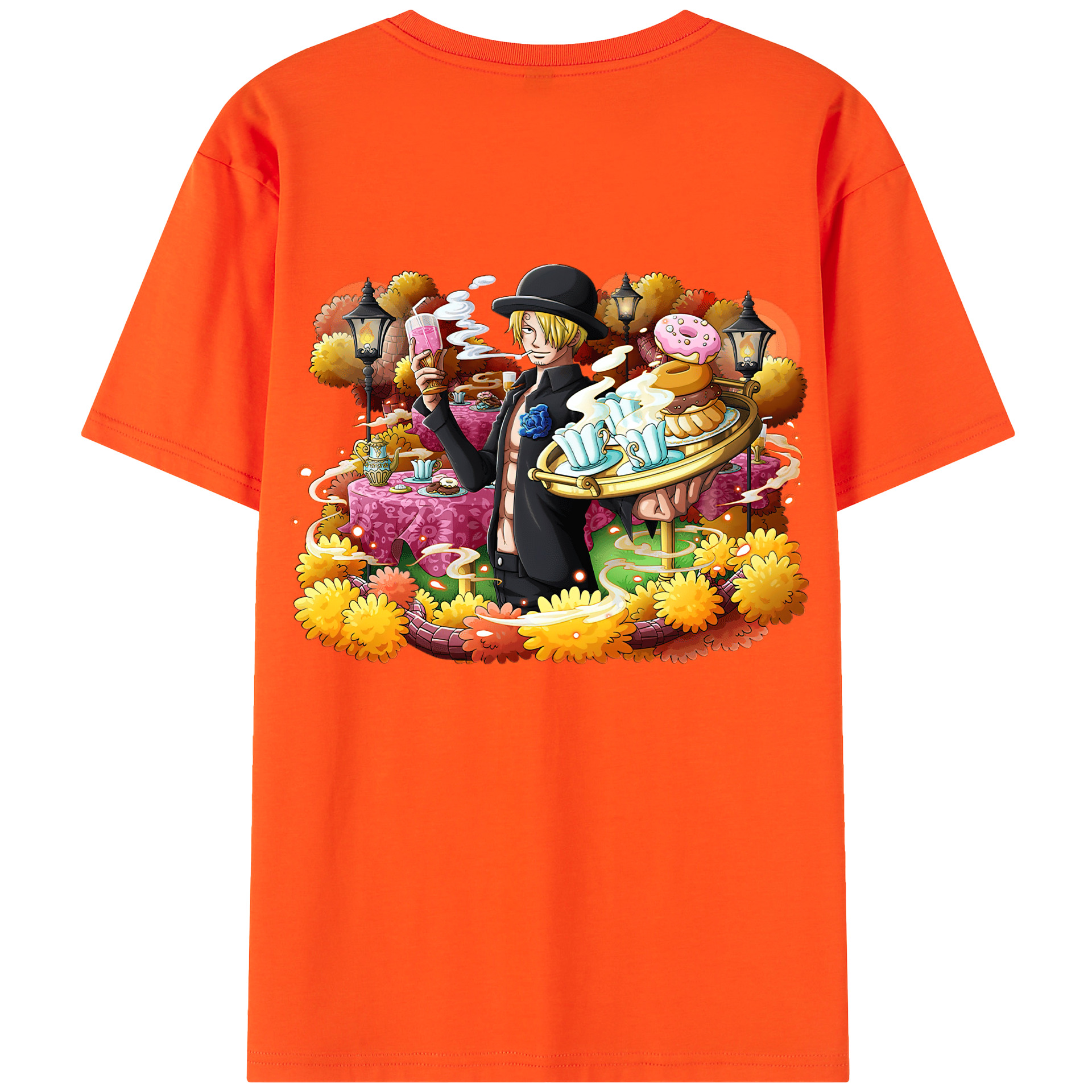 ワンピース サンジ ONE PIECE Sanji 綿100％半袖Tシャツ（背面プリント）