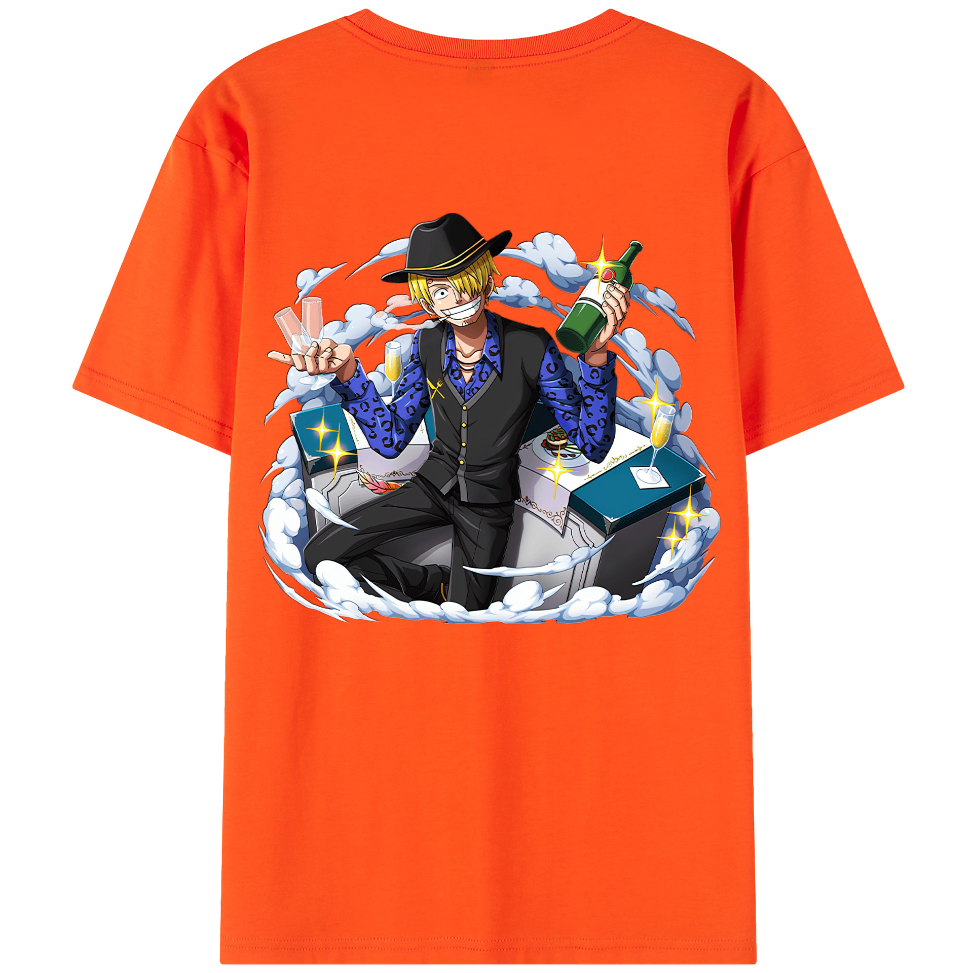 ワンピース サンジ ONE PIECE Sanji 綿100％半袖Tシャツ（背面プリント）
