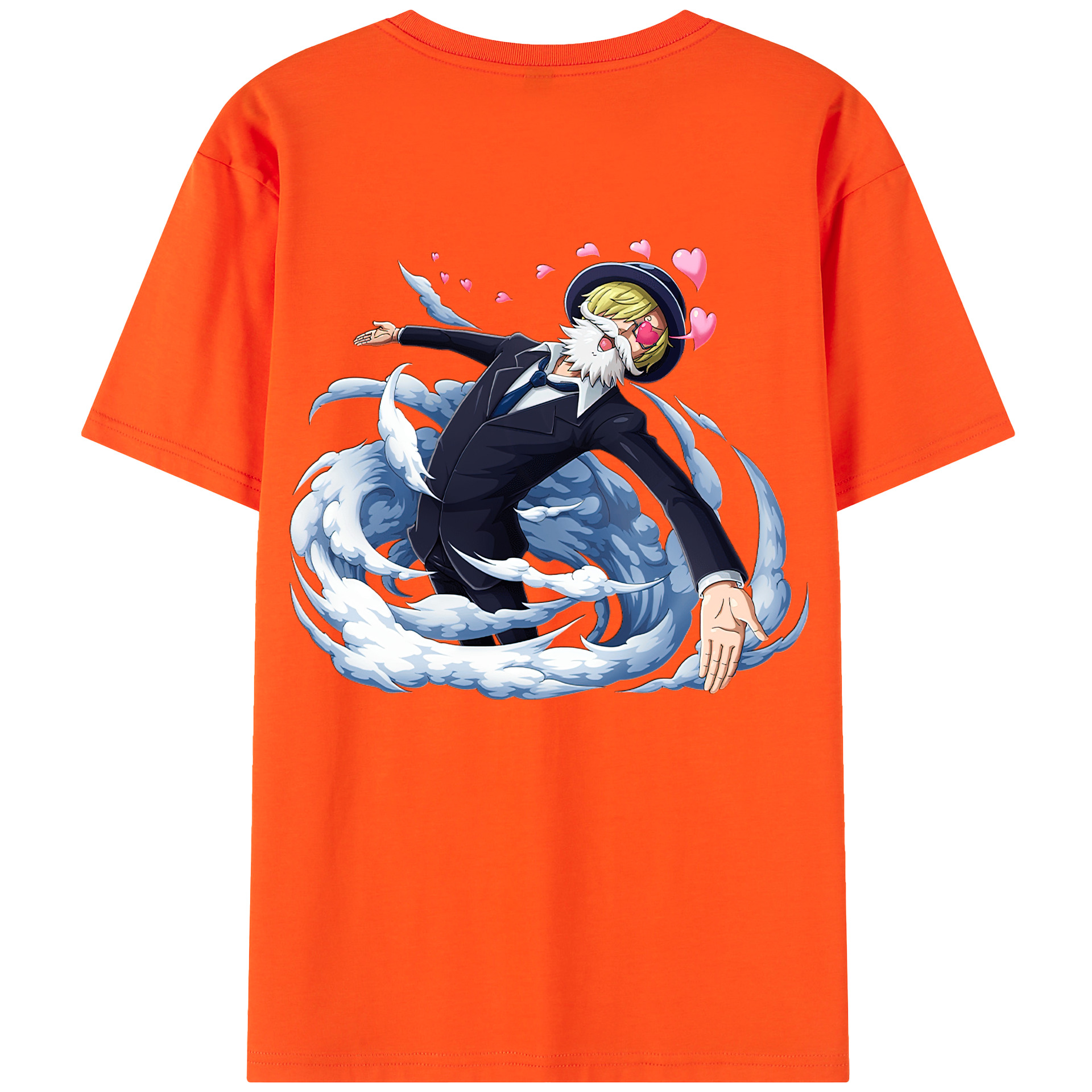 ワンピース サンジ ONE PIECE Sanji 綿100％半袖Tシャツ（背面プリント）