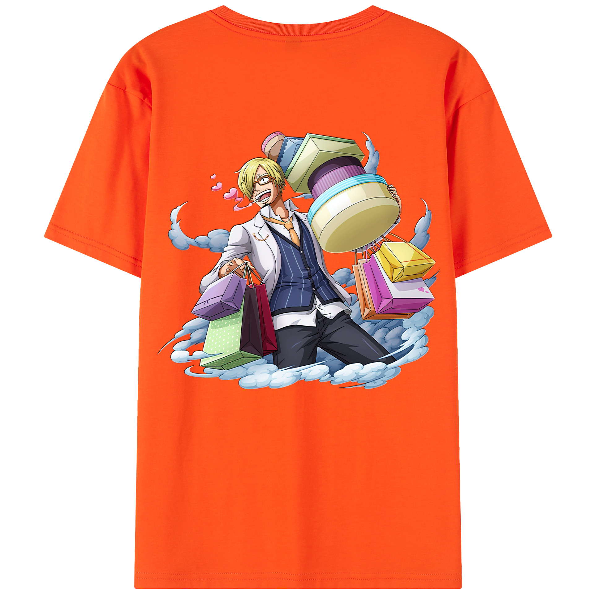 ワンピース サンジ ONE PIECE Sanji 綿100％半袖Tシャツ（背面プリント）