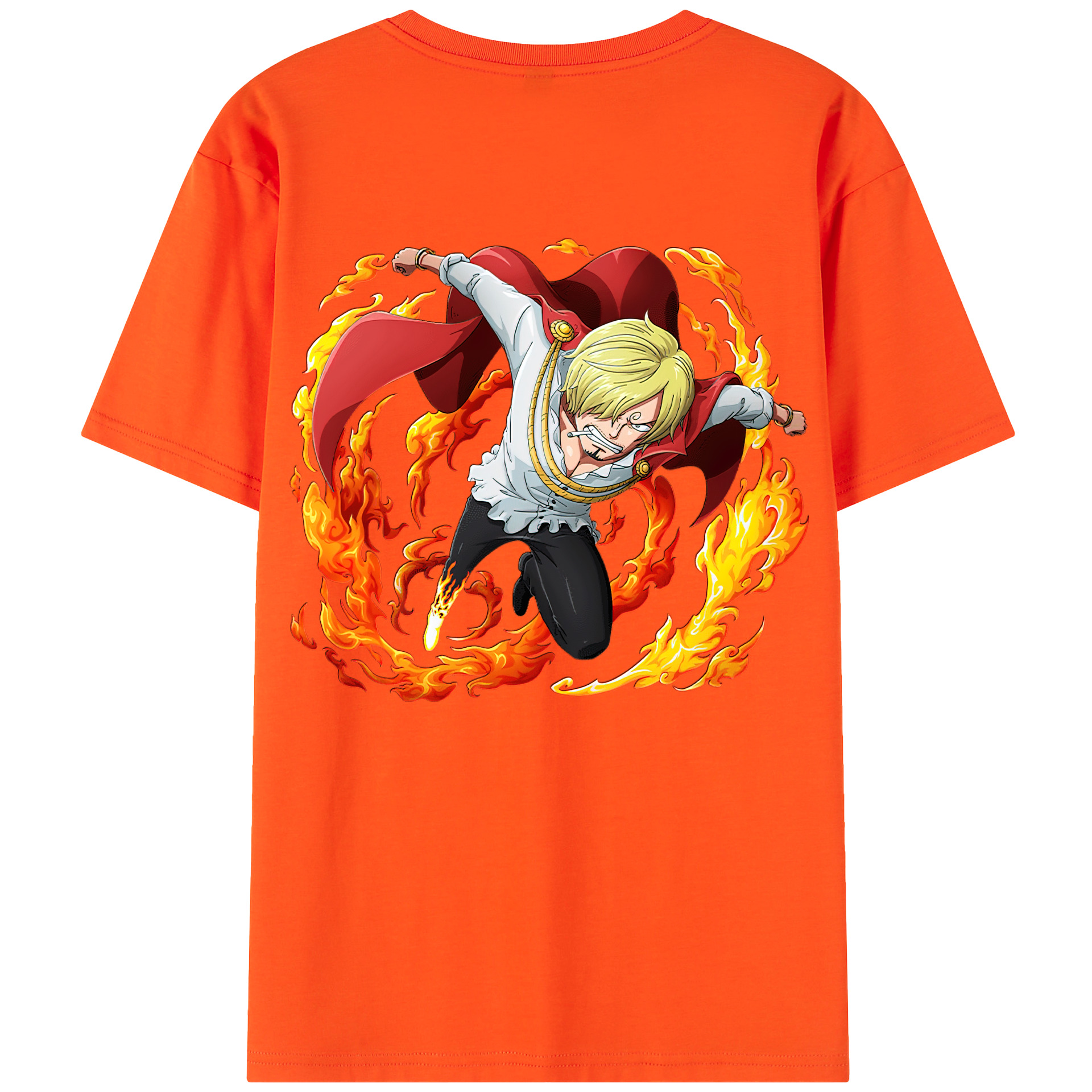 ワンピース サンジ ONE PIECE Sanji 綿100％半袖Tシャツ（背面プリント）