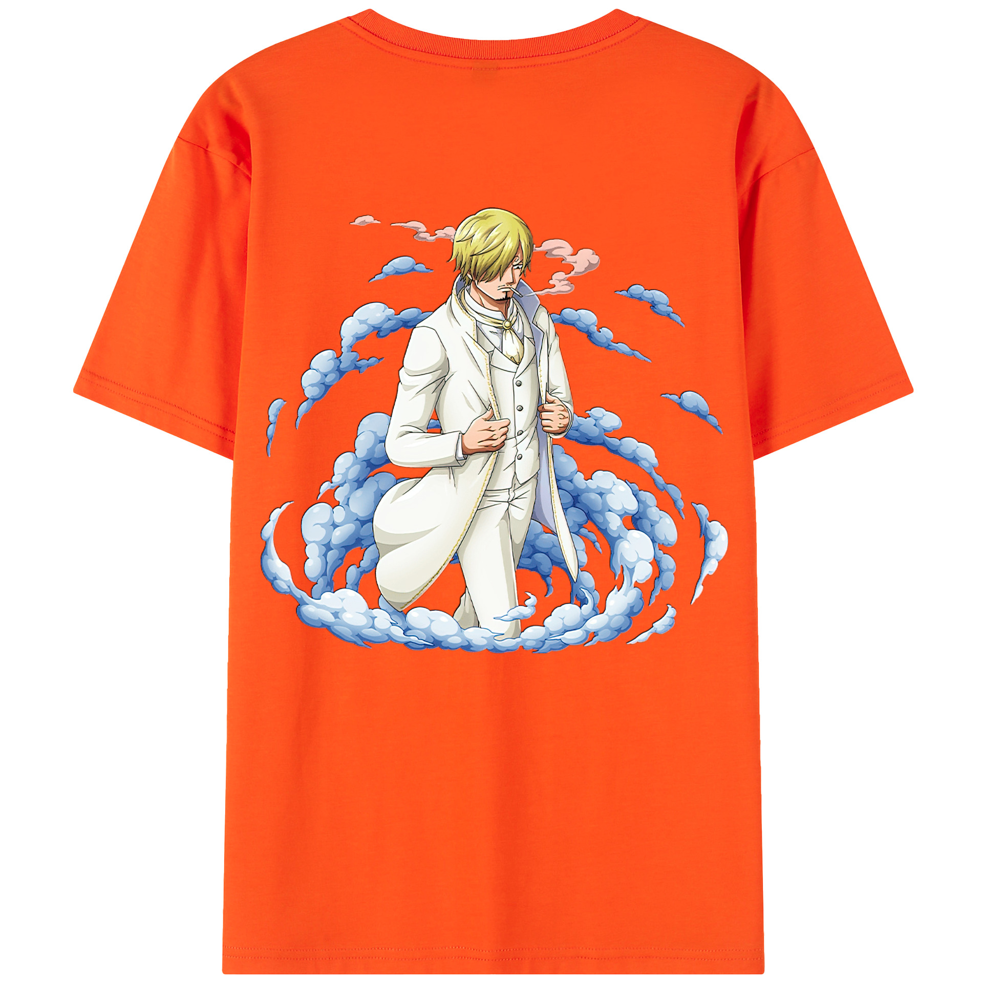 ワンピース サンジ ONE PIECE Sanji 綿100％半袖Tシャツ（背面プリント）