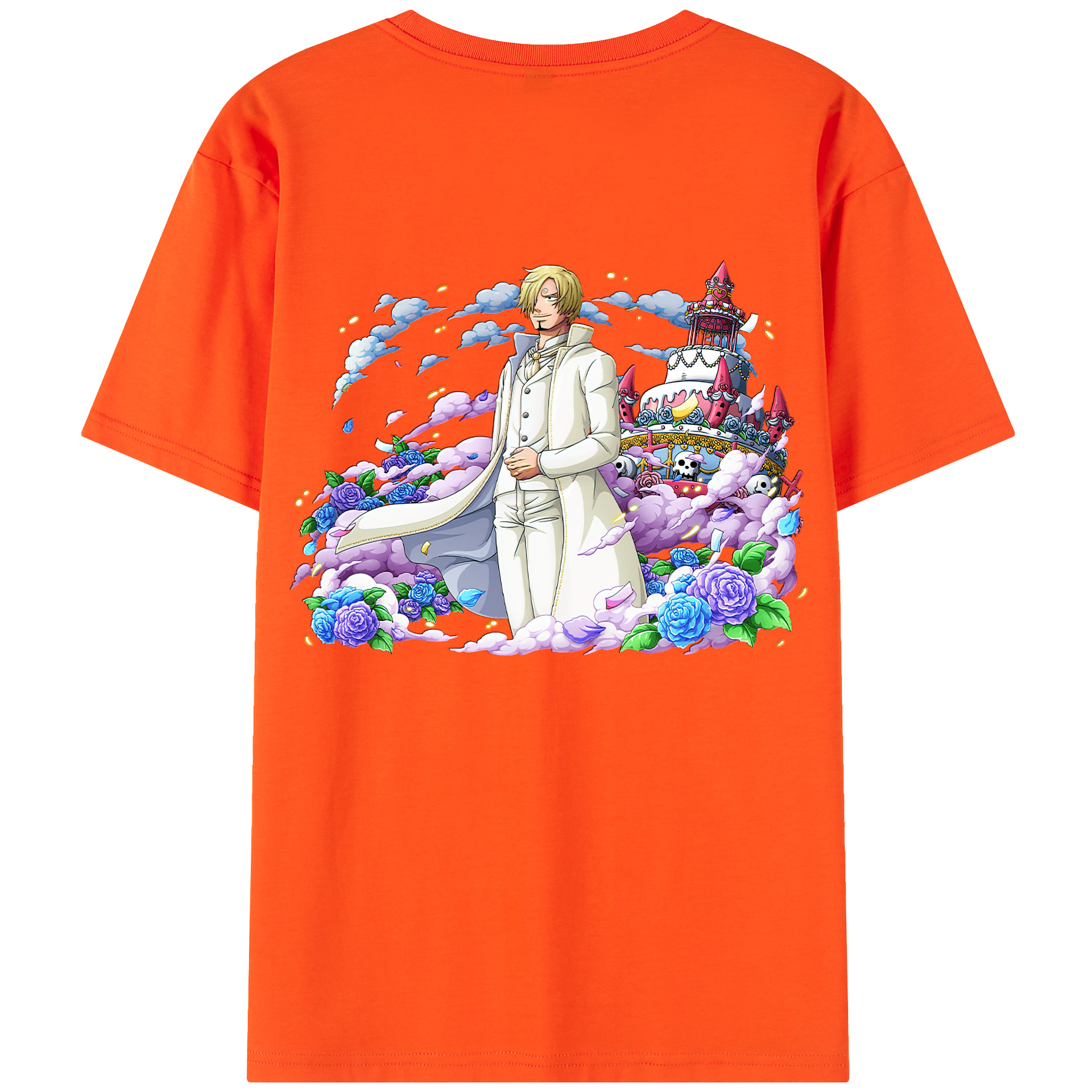 ワンピース サンジ ONE PIECE Sanji 綿100％半袖Tシャツ（背面プリント）