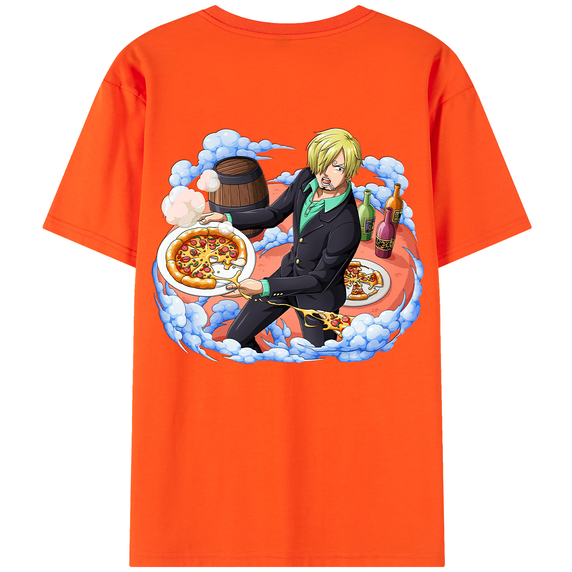 ワンピース サンジ ONE PIECE Sanji 綿100％半袖Tシャツ（背面プリント）