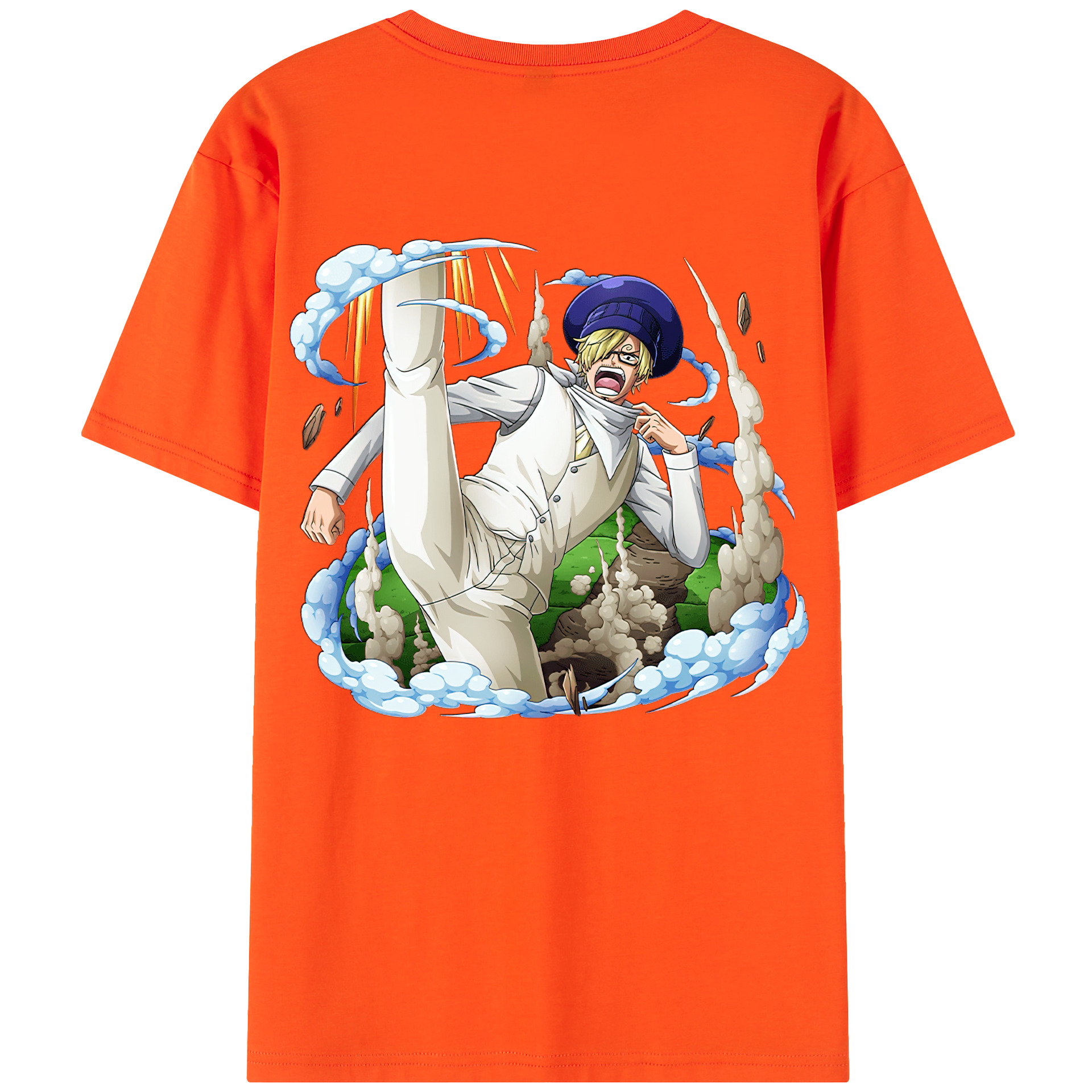 ワンピース サンジ ONE PIECE Sanji 綿100％半袖Tシャツ（背面プリント）