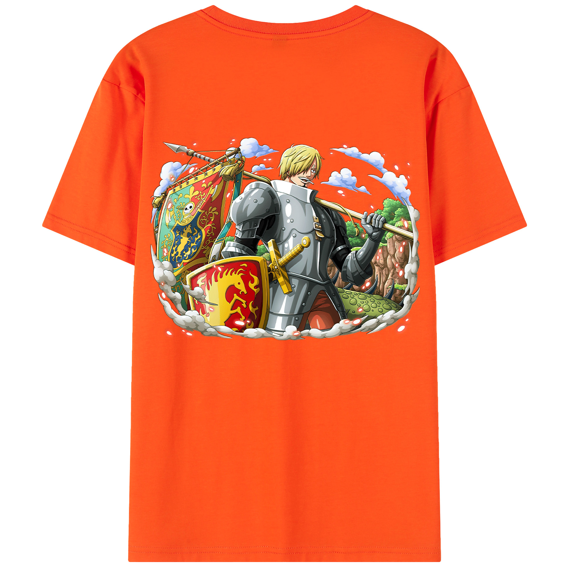 ワンピース サンジ ONE PIECE Sanji 綿100％半袖Tシャツ（背面プリント）