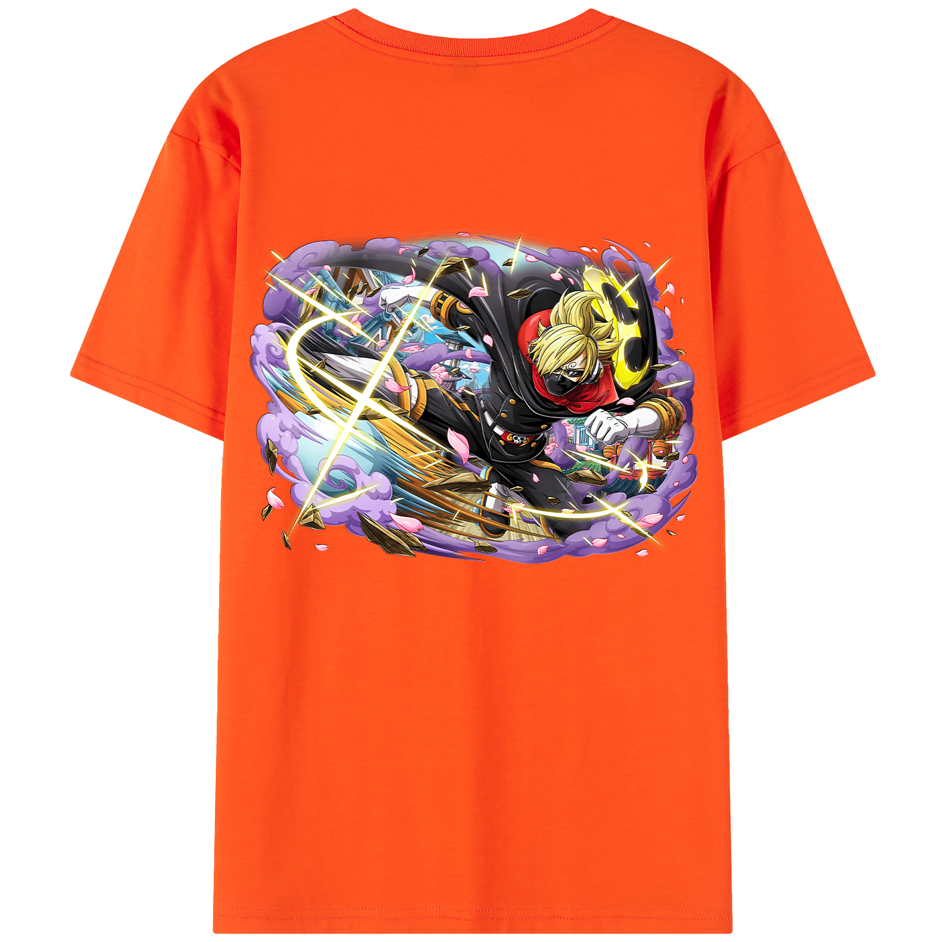 ワンピース サンジ ONE PIECE Sanji 綿100％半袖Tシャツ（背面プリント）