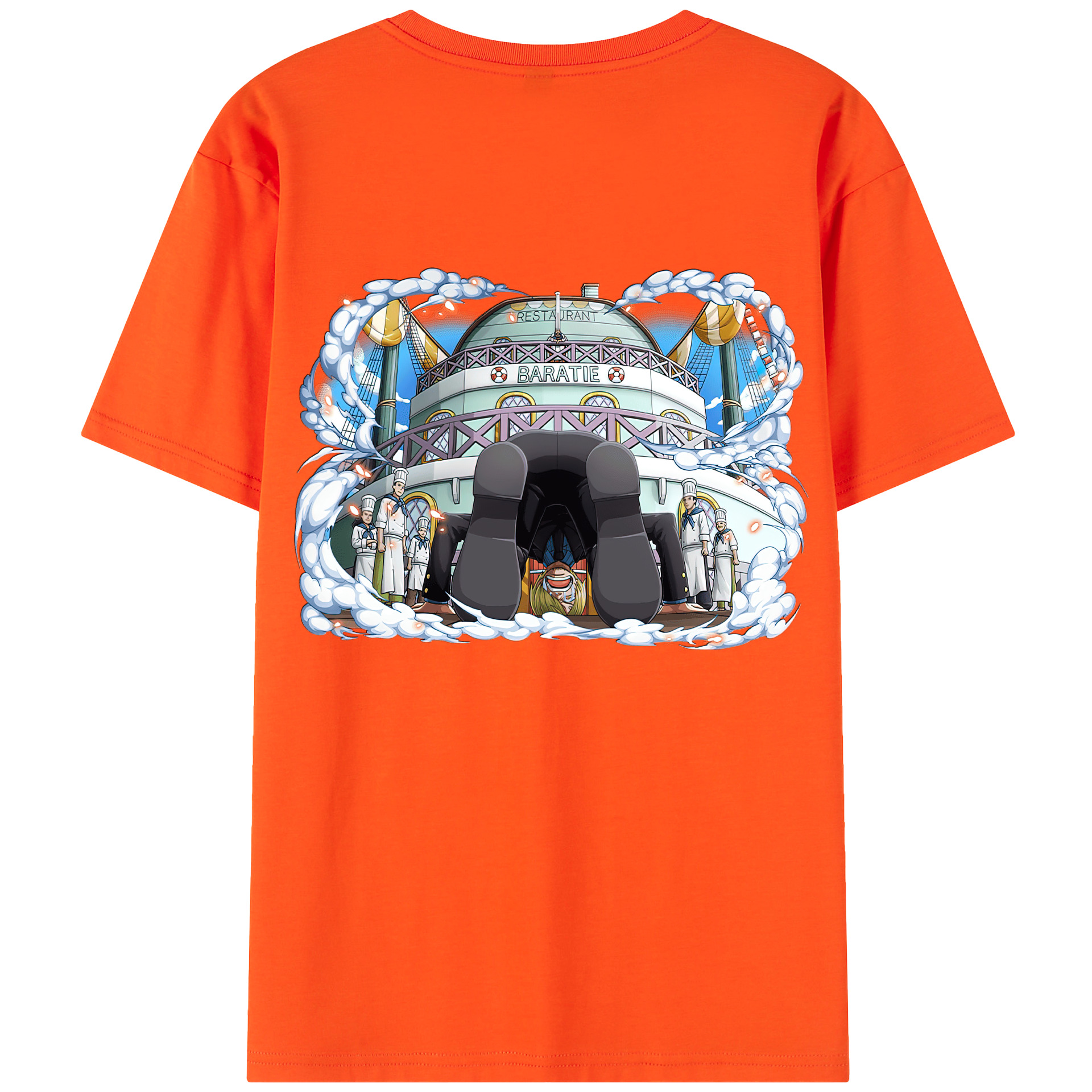 ワンピース サンジ ONE PIECE Sanji 綿100％半袖Tシャツ（背面プリント）