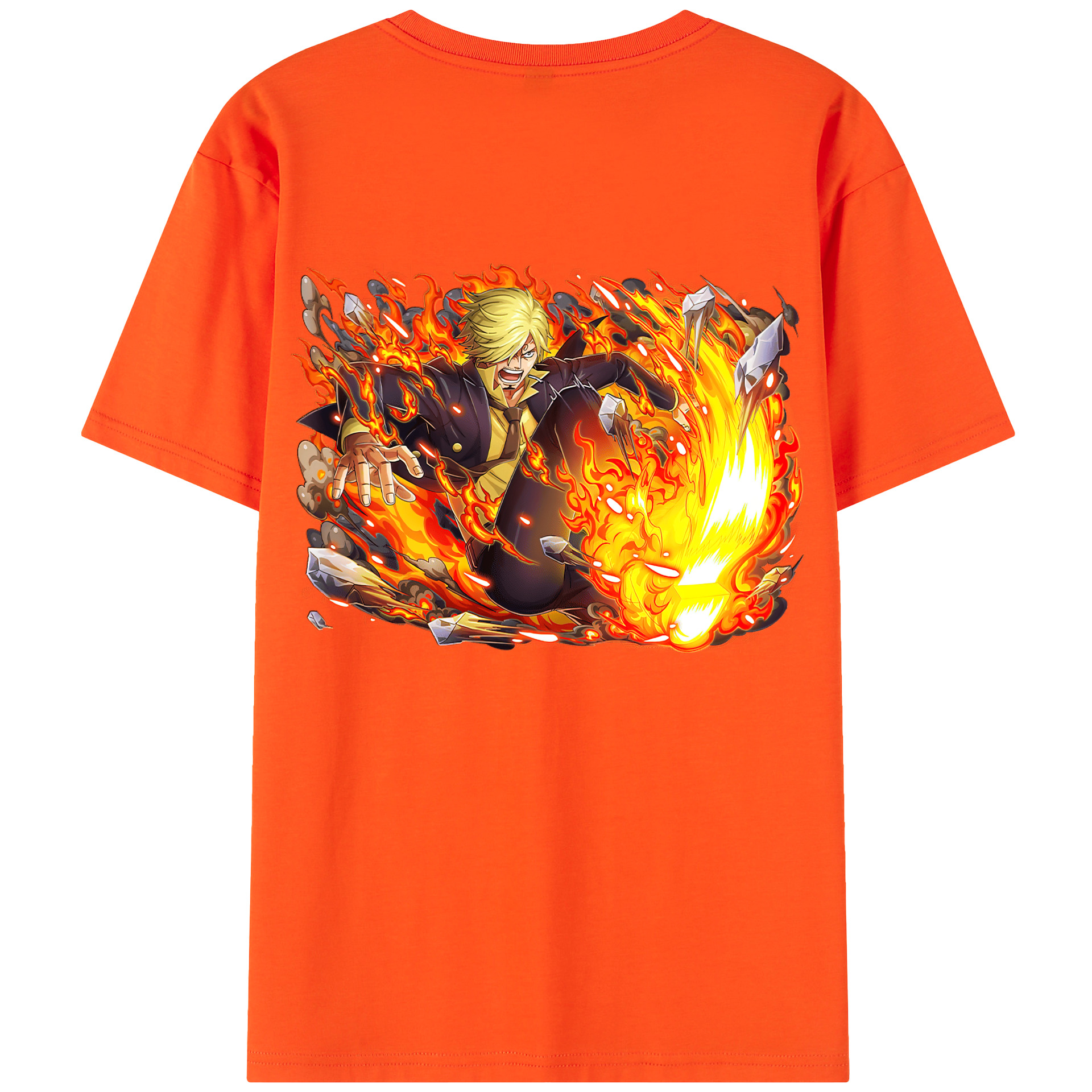 ワンピース サンジ ONE PIECE Sanji 綿100％半袖Tシャツ（背面プリント）