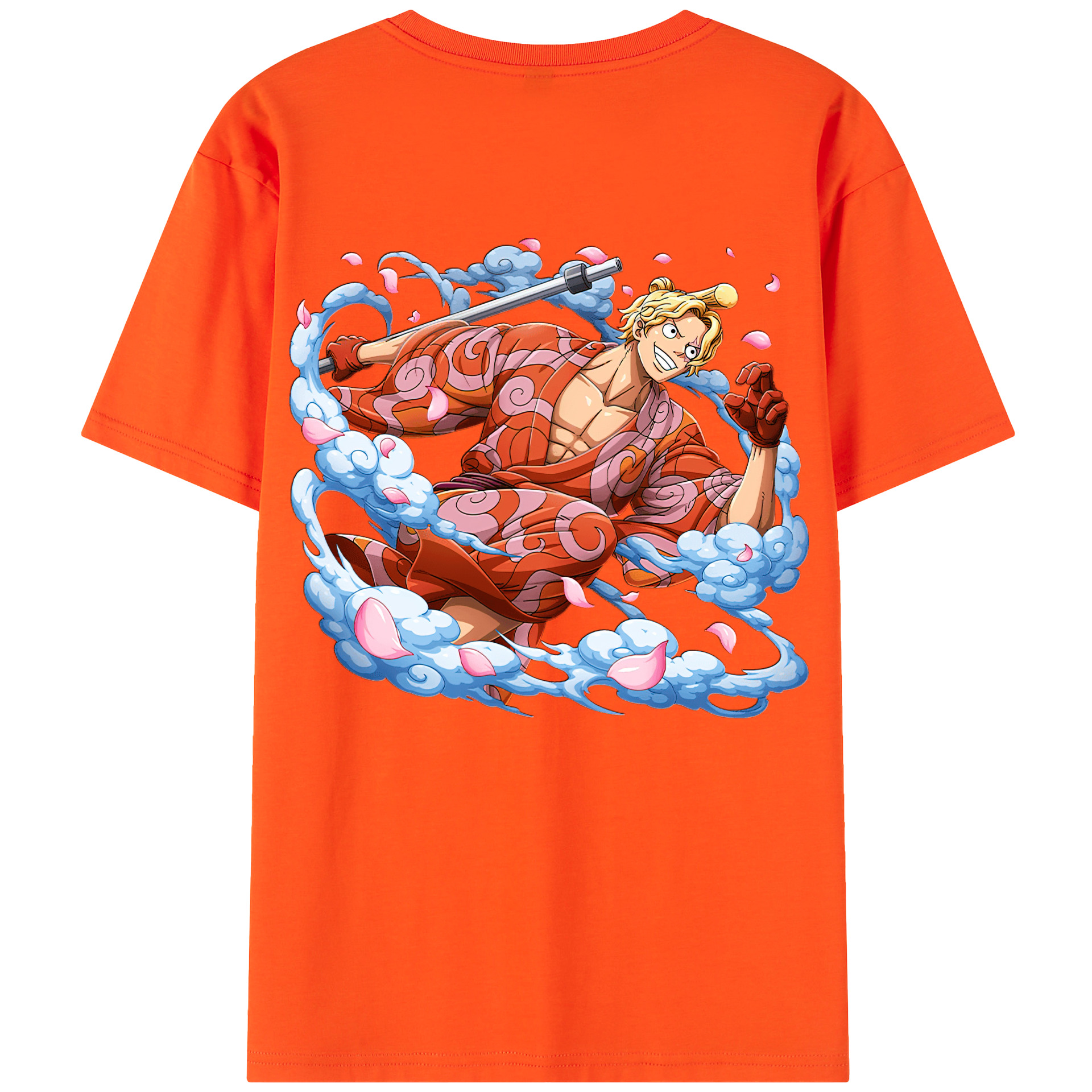 ワンピース サンジ ONE PIECE Sanji 綿100％半袖Tシャツ（背面プリント）
