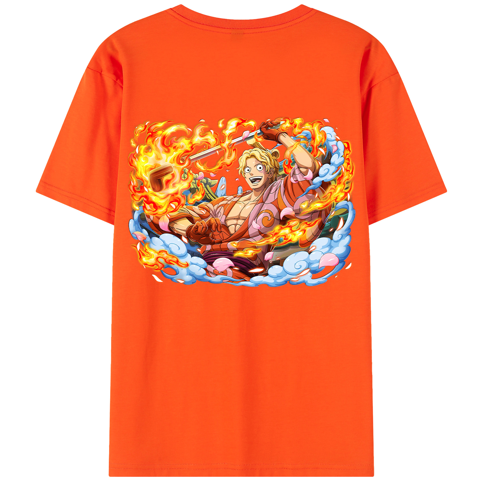 ワンピース サンジ ONE PIECE Sanji 綿100％半袖Tシャツ（背面プリント）