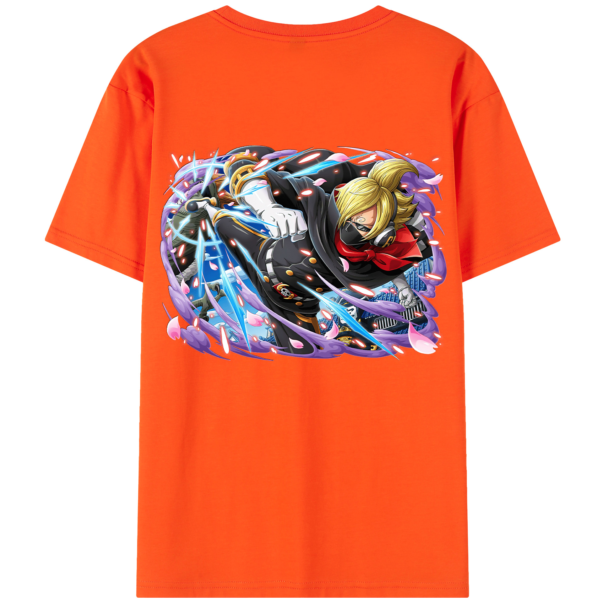 ワンピース サンジ ONE PIECE Sanji 綿100％半袖Tシャツ（背面プリント）