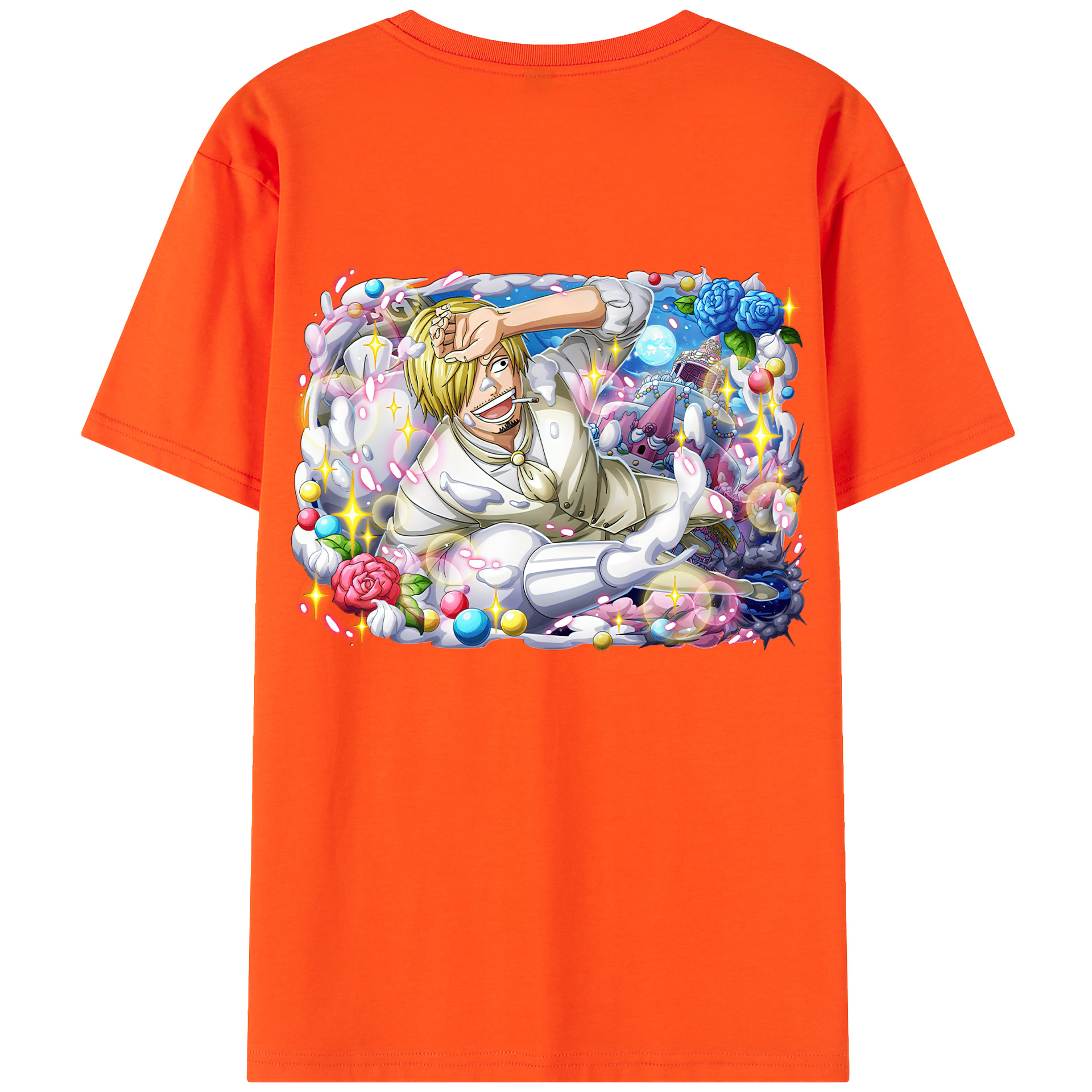 ワンピース サンジ ONE PIECE Sanji 綿100％半袖Tシャツ（背面プリント）