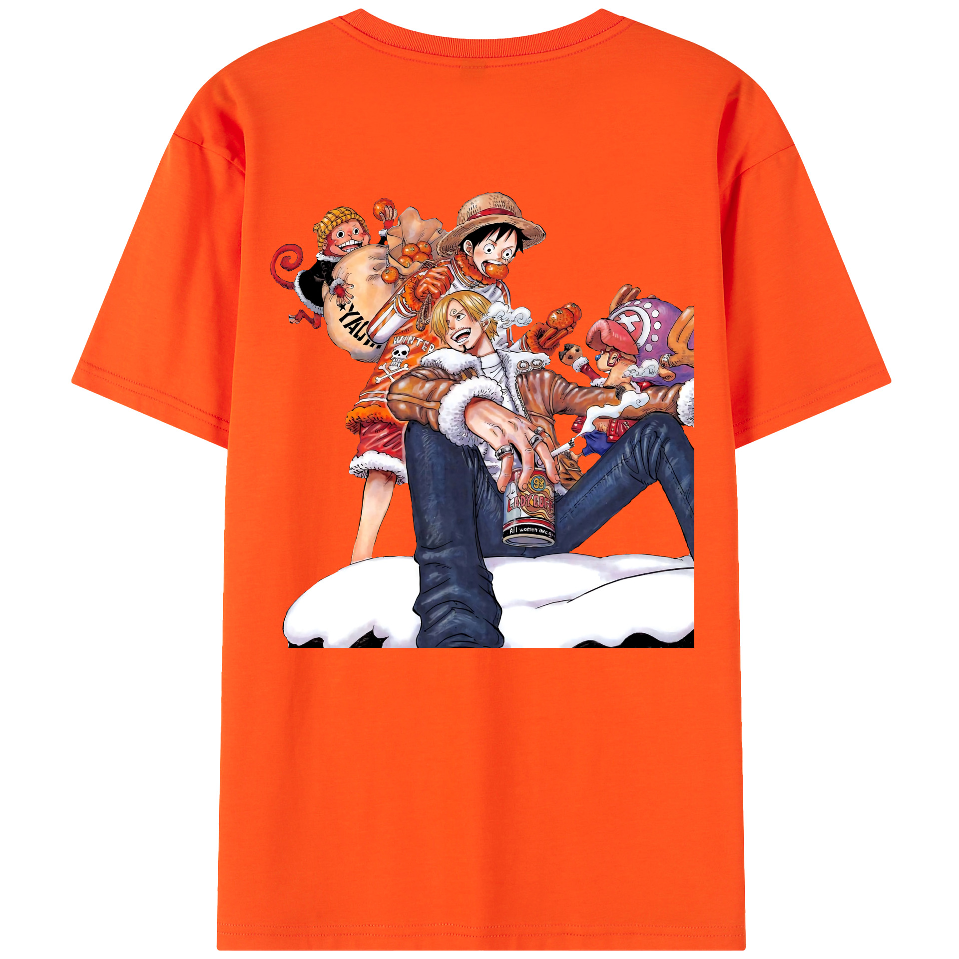 ワンピース サンジ ONE PIECE Sanji 綿100％半袖Tシャツ（背面プリント）