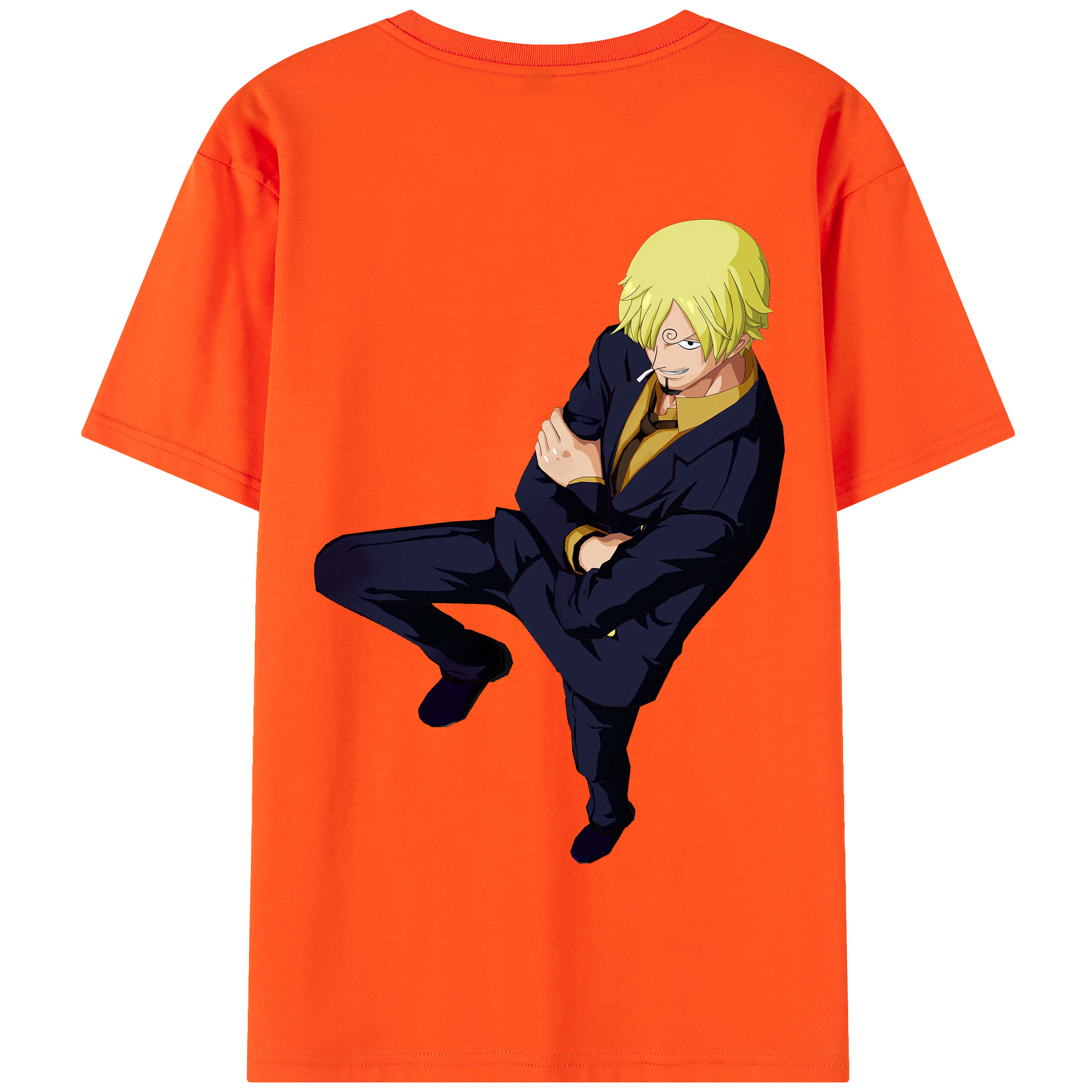 ワンピース サンジ ONE PIECE Sanji 綿100％半袖Tシャツ（背面プリント）