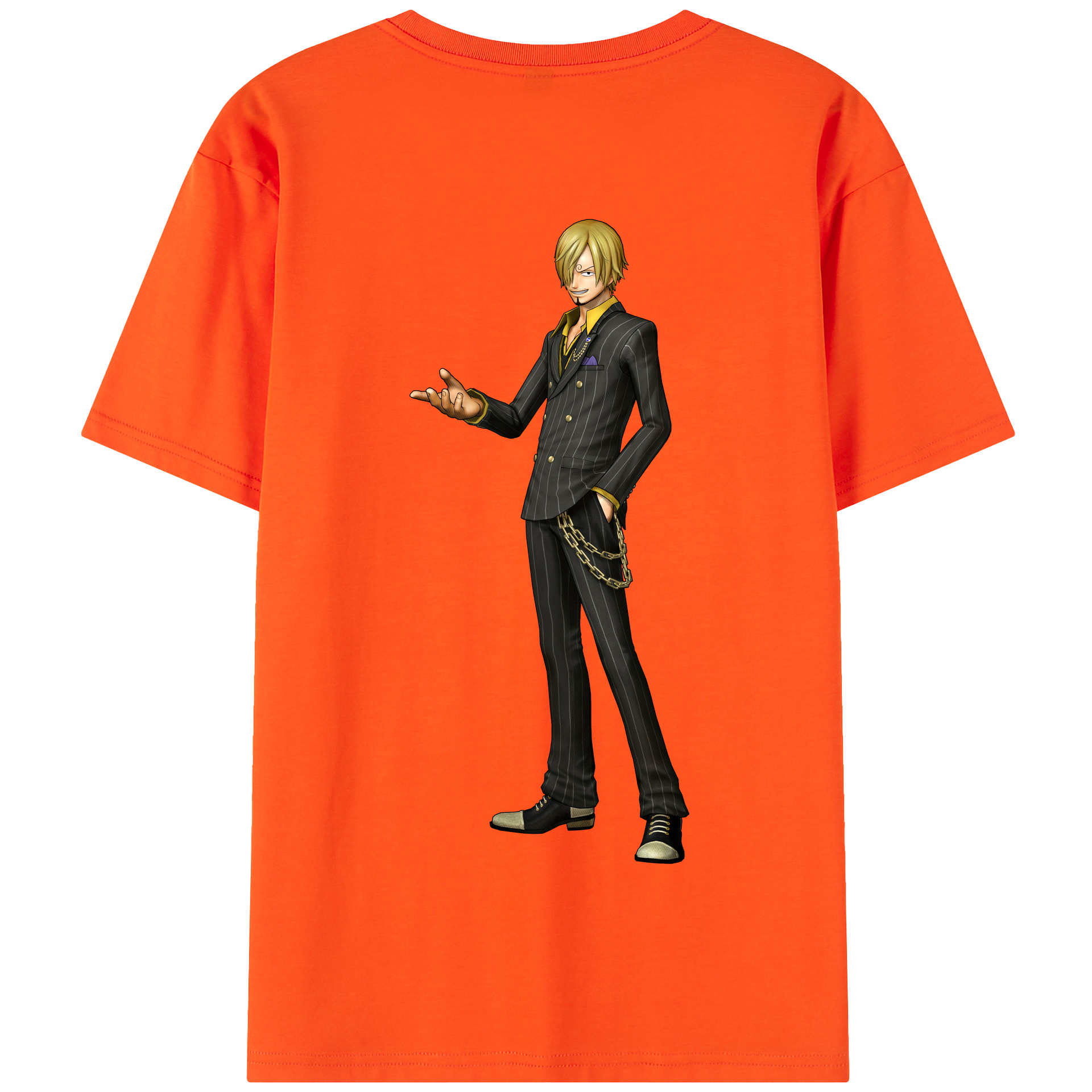 ワンピース サンジ ONE PIECE Sanji 綿100％半袖Tシャツ（背面プリント）