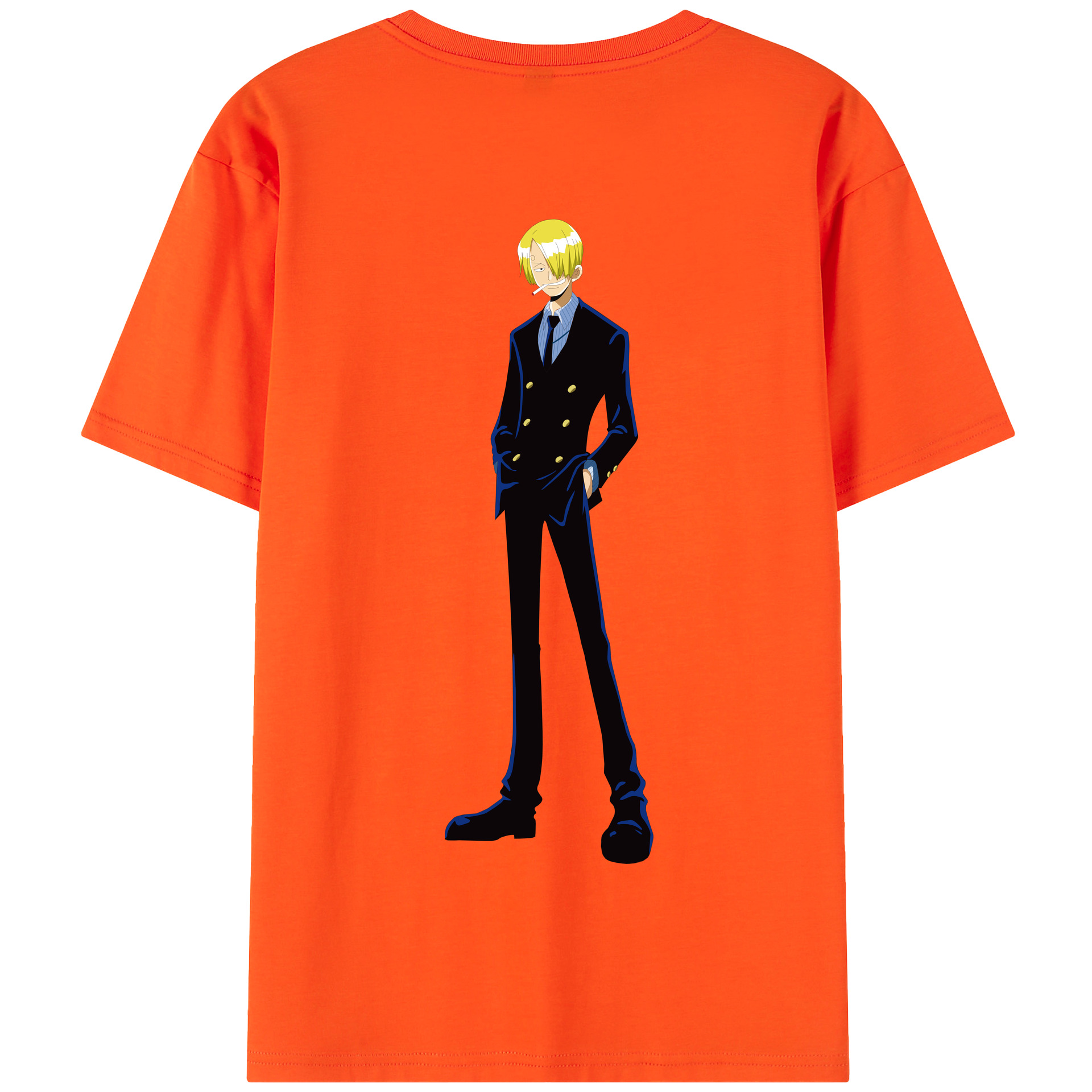 ワンピース サンジ ONE PIECE Sanji 綿100％半袖Tシャツ（背面プリント）