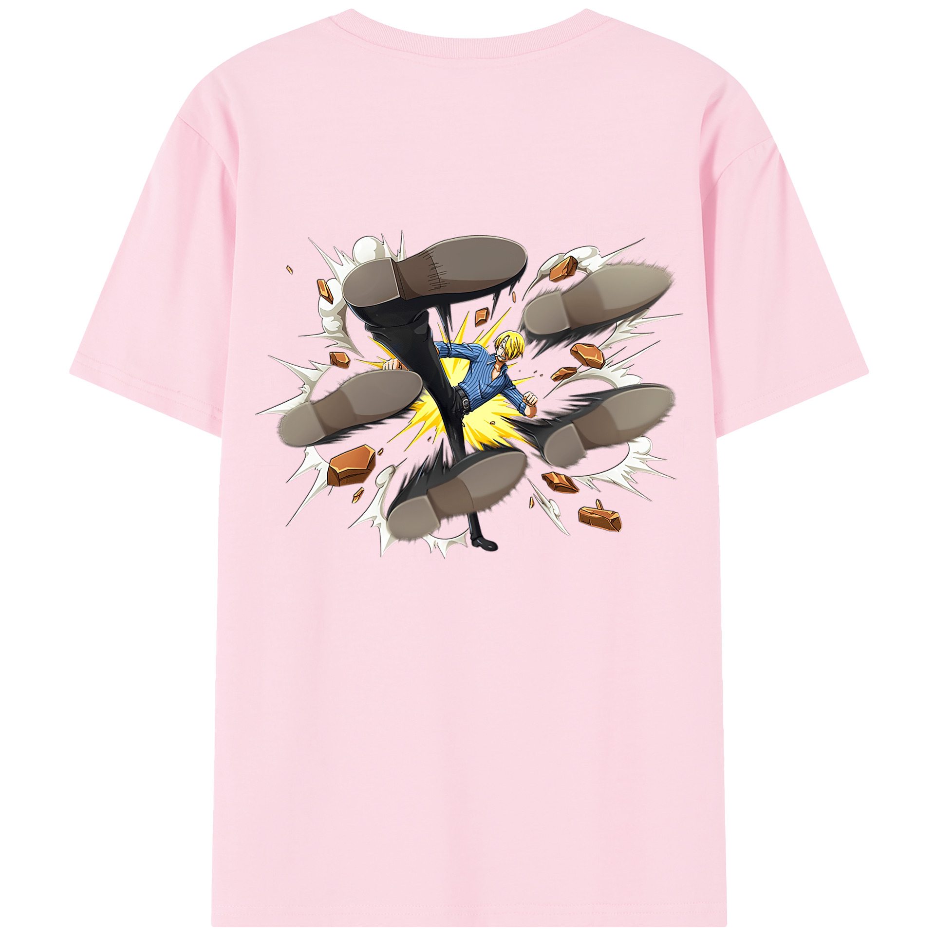 ワンピース サンジ ONE PIECE Sanji 綿100％半袖Tシャツ（背面プリント）