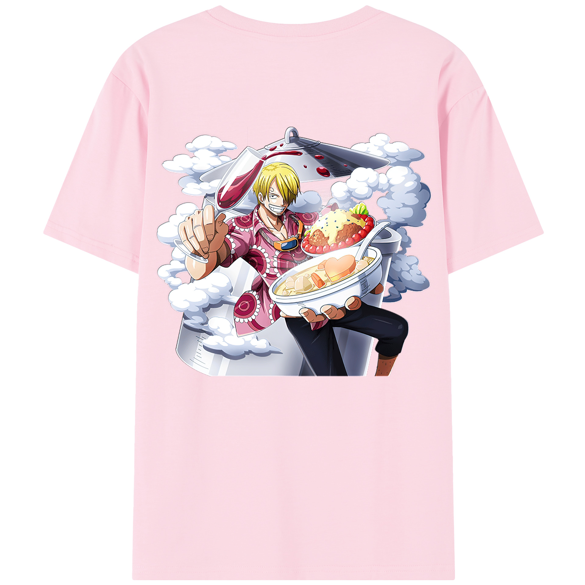 ワンピース サンジ ONE PIECE Sanji 綿100％半袖Tシャツ（背面プリント）